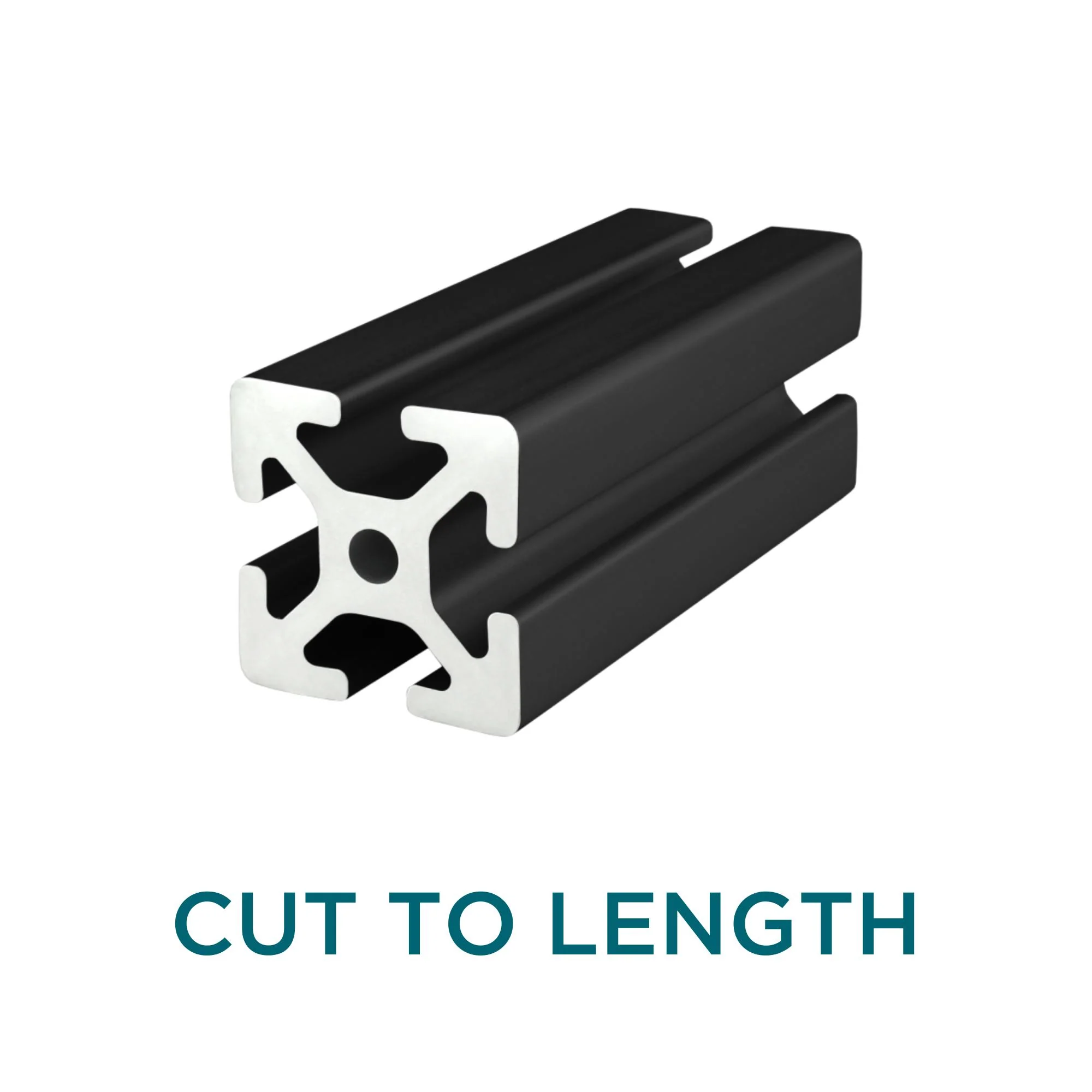 80/20 | 40MM x 40MM T-Slotted Extrusion - Black Anodize | 40-4040-BLACK-6.05M