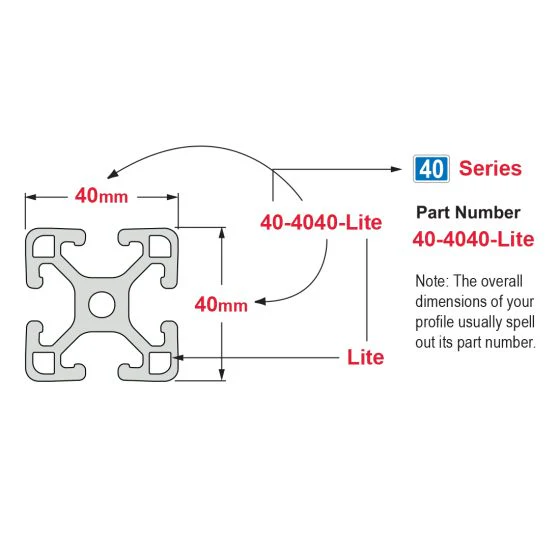 80/20 | 40 Series 40mm x 40mm T-Slotted Profile Lite - 6 Meters | 40-4040-LITE-6.05M - Image 7