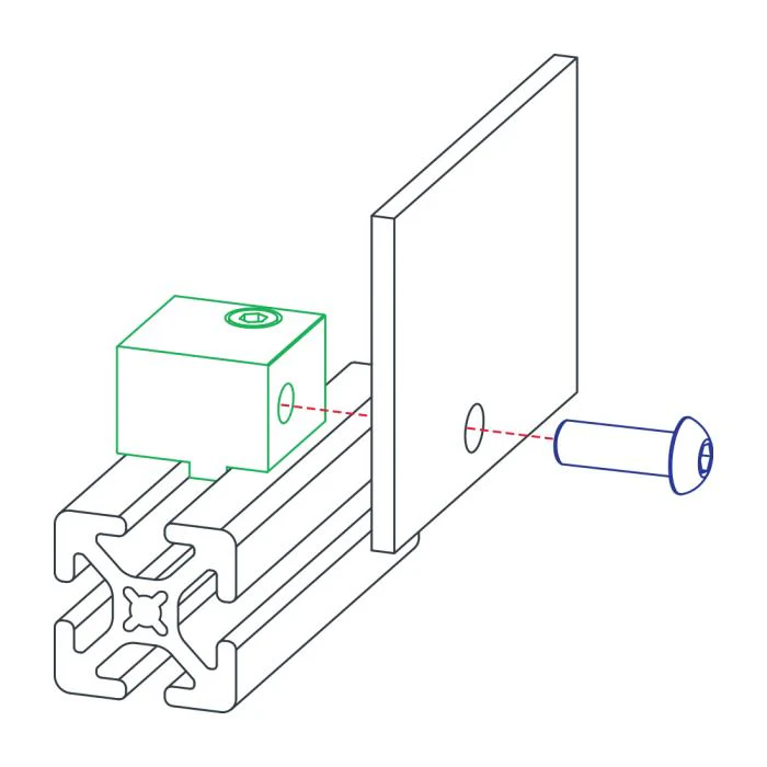 80/20 | 40S Panel Mount Block | 40-2425 - Image 3