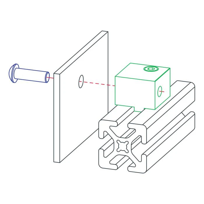 80/20 | 40S Panel Mount Block | 40-2425 - Image 4