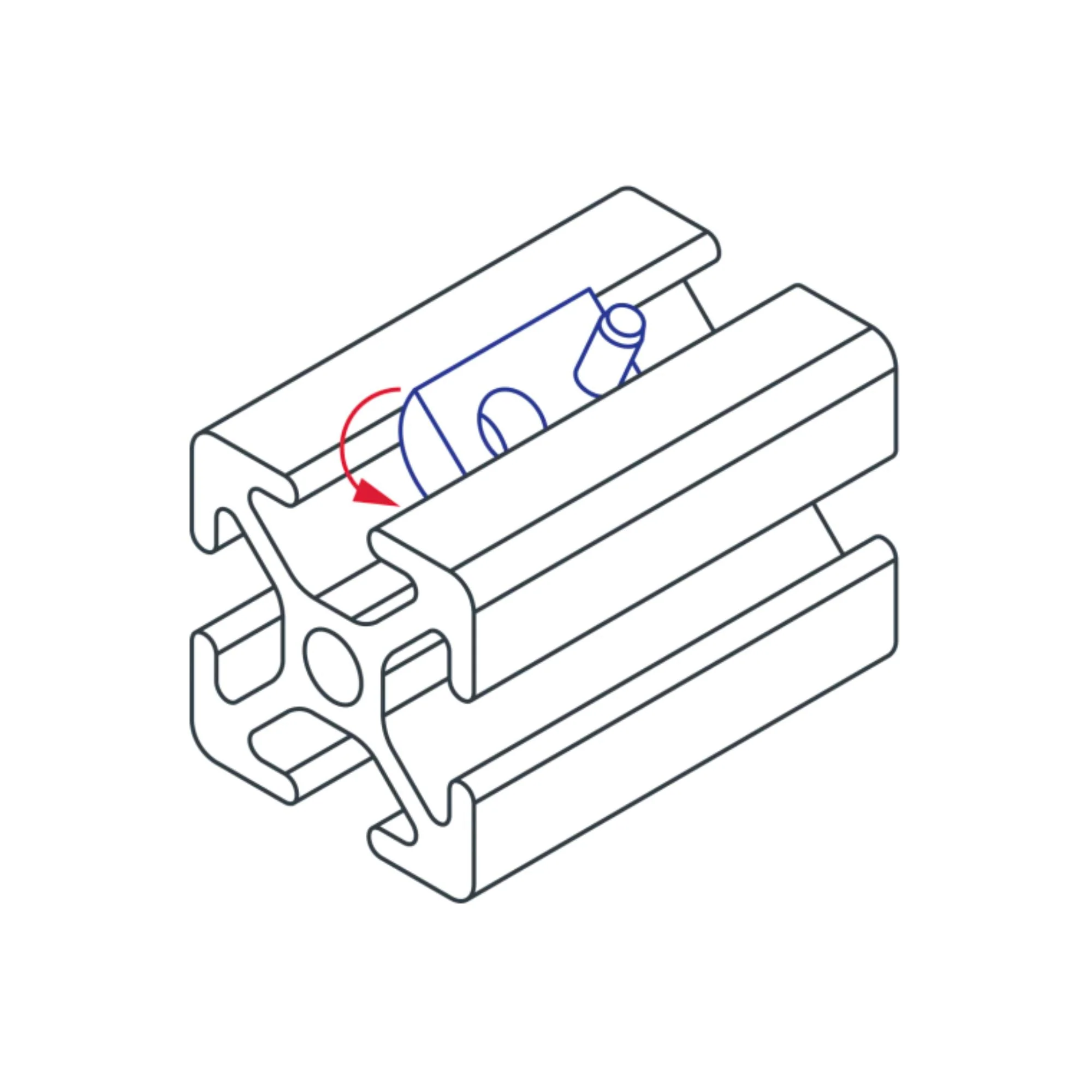 80/20 | 15 Series 5/16-18 Roll-In T-Nut with Flex Handle | 3282 - Image 3