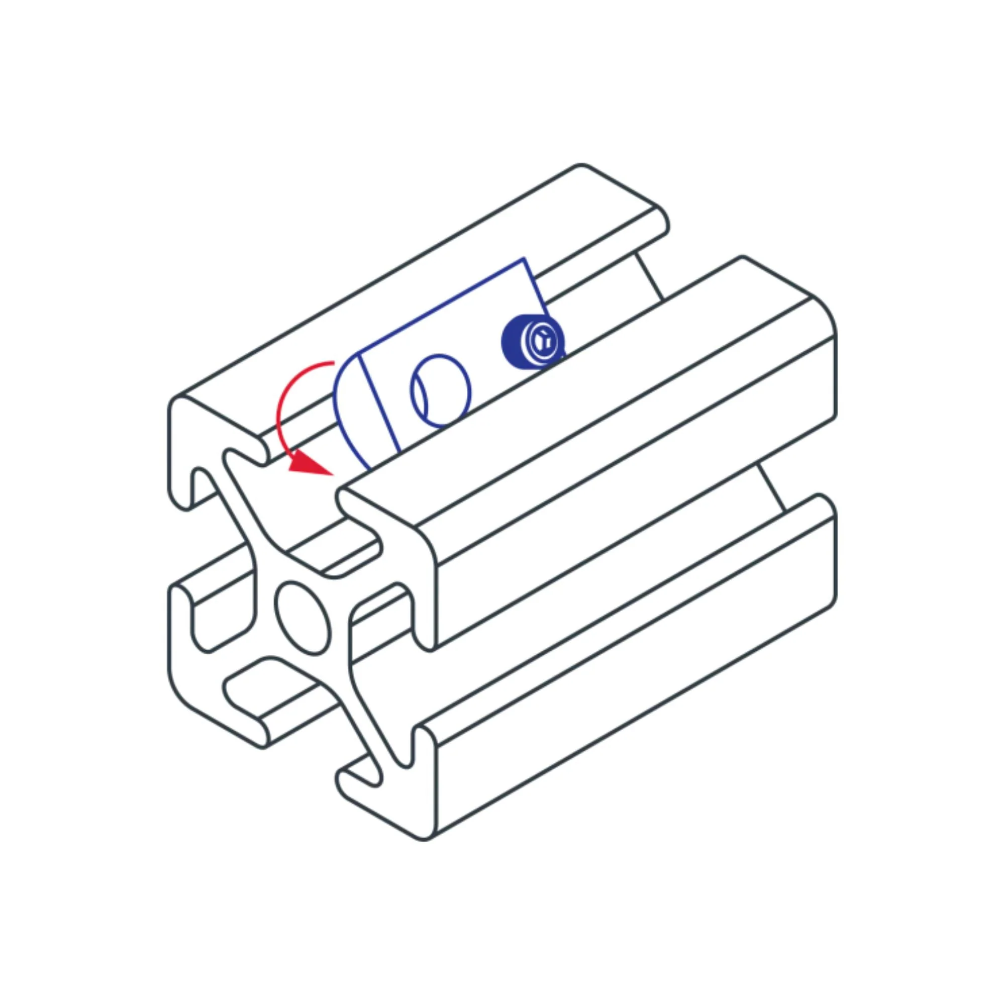 80/20 | 15 Series 5/16-18 Roll-In T-Nut with Set Screw | 3311 - Image 3