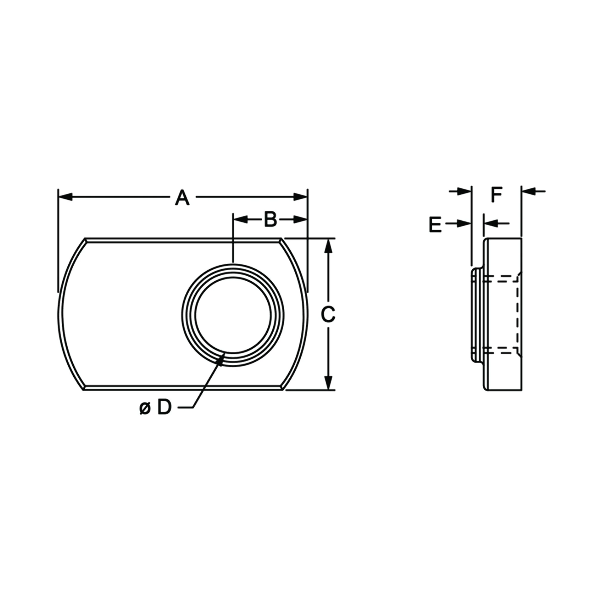 80/20 | 15 Series 5/16-18 Slide-in Economy T-Nut - Offset Thread | 3678 - Image 2
