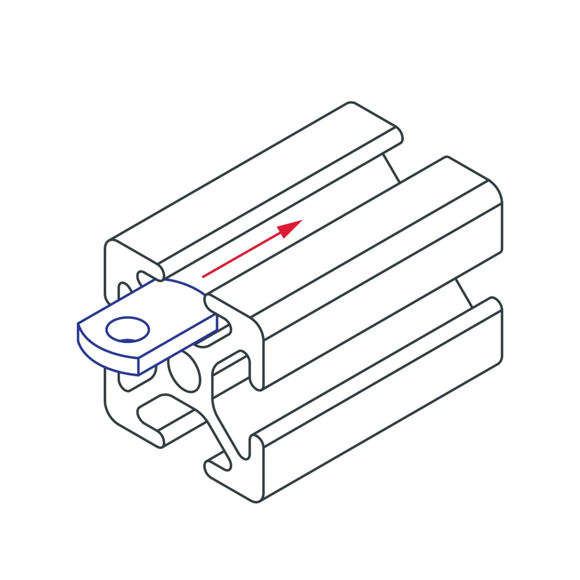 80/20 | 15 Series 5/16-18 Slide-in Economy T-Nut - Offset Thread | 3678 - Image 3