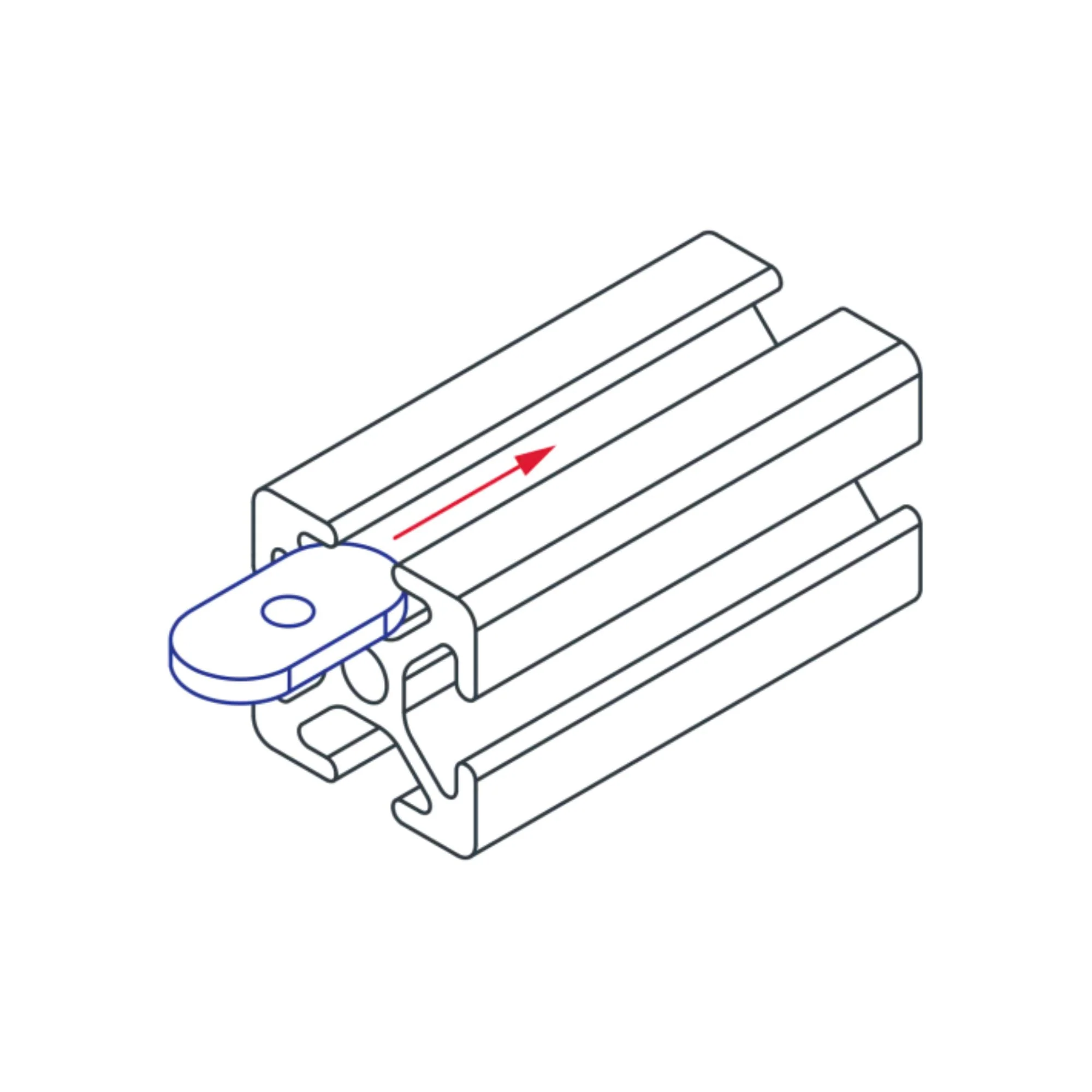 80/20 | 10 Series 8-32 Slide-in Economy T-Nut - Centered Thread | 3275 - Image 3