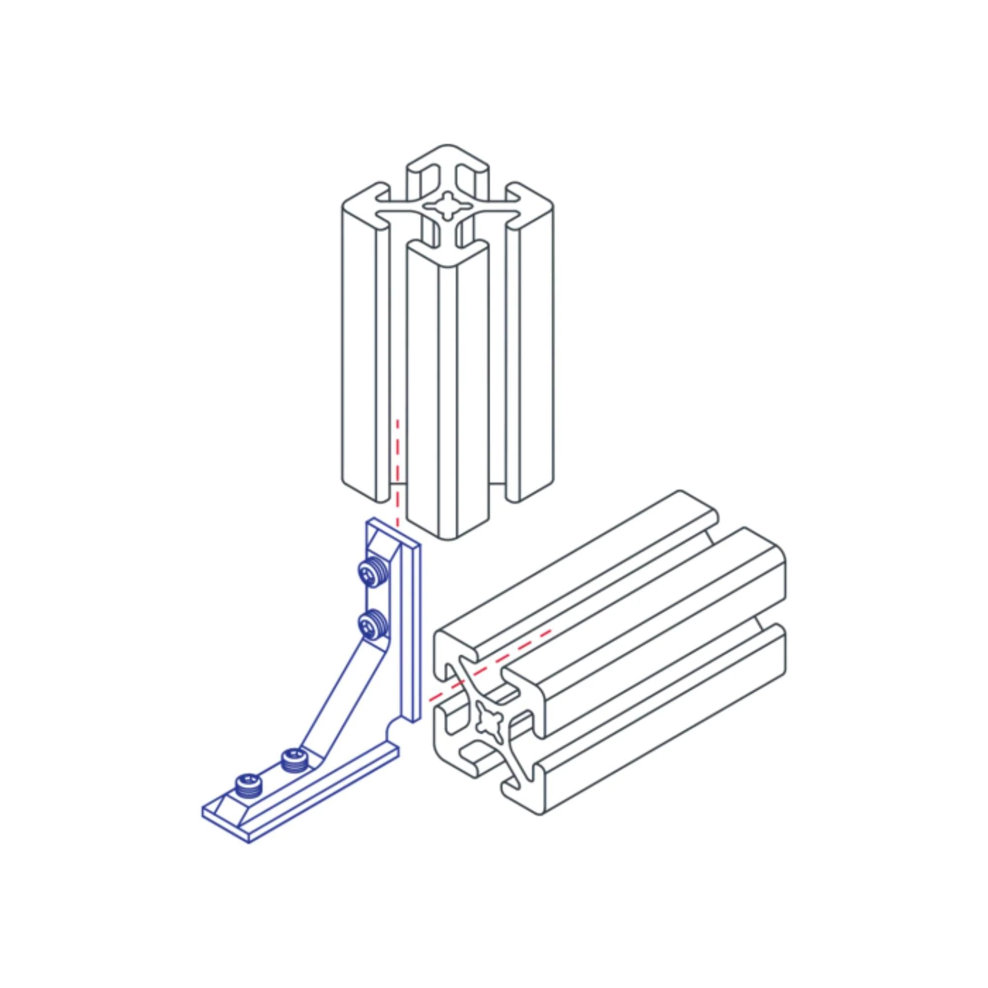 80/20 | 15 & 40 Series 90 Degree Inside Corner Connector | 3364 - Image 3