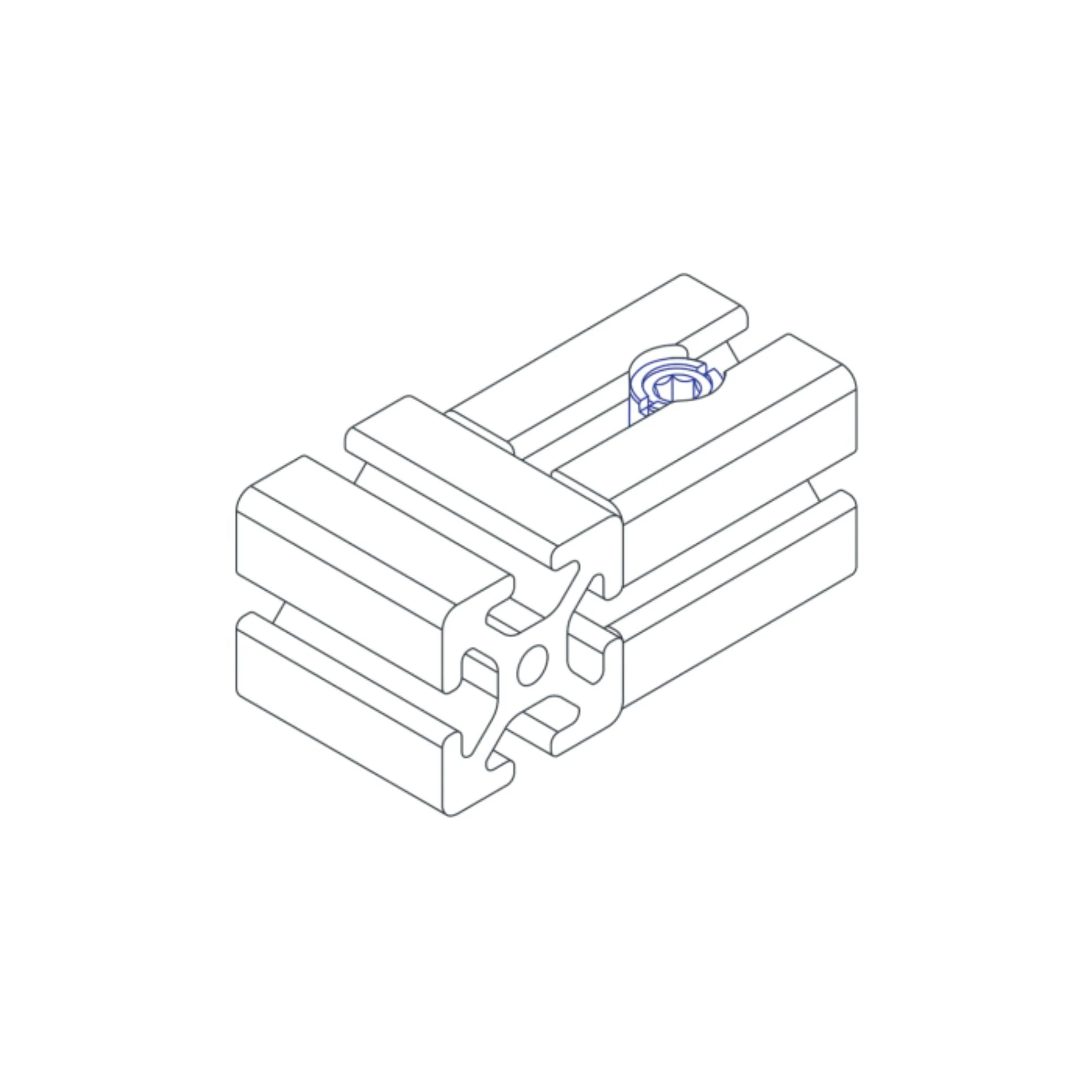 80/20 | 15 & 40 Series Central Connector, Vertical Orientation | 13187 - Image 5