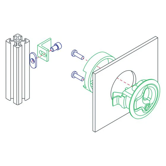 80/20 | 10, 15, 25, 30, 40, 45 Series Locking Plastic Panel Grabber Handle | 65-2730 - Image 3