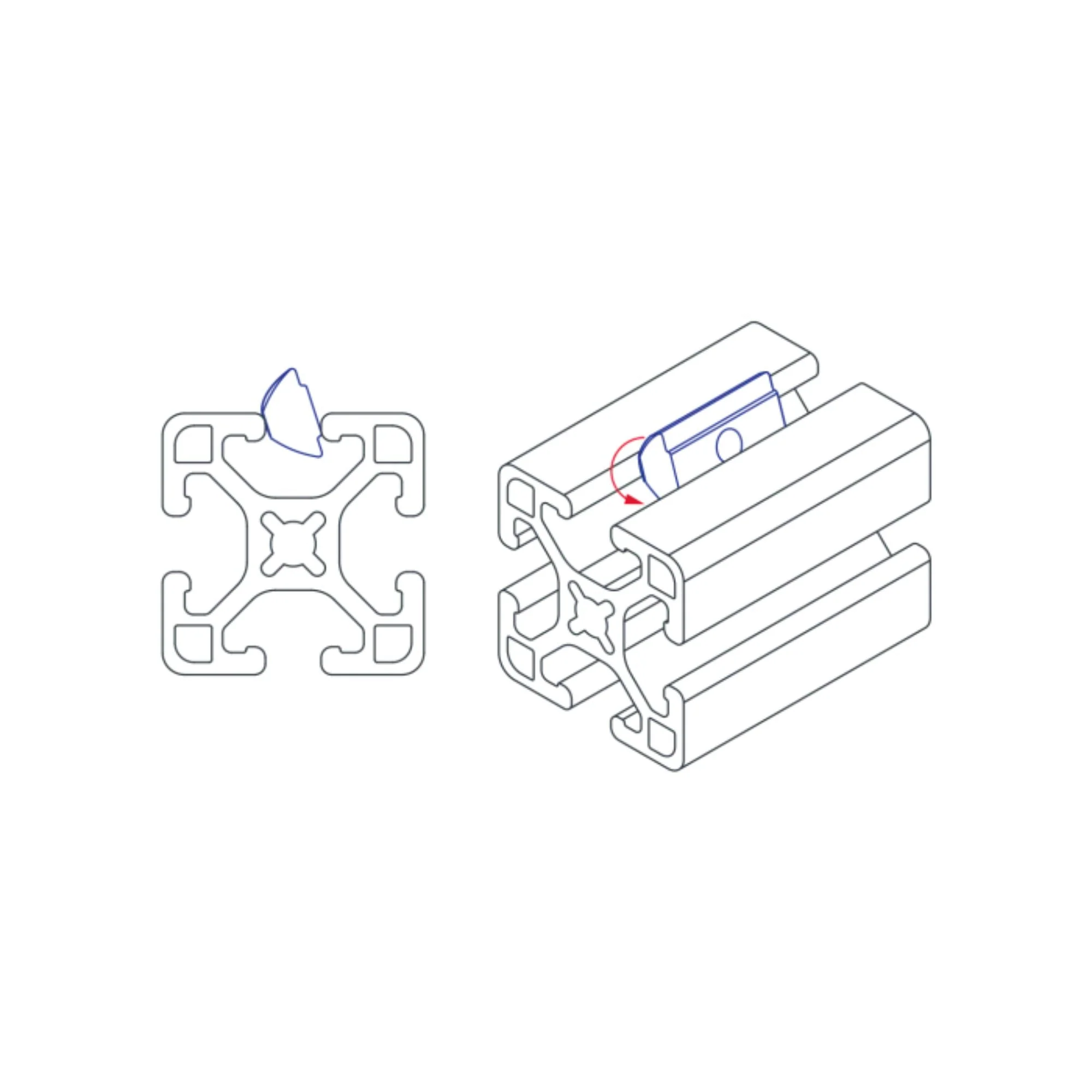 80/20 | 15 & 40 Series M5 Tall Self-Aligning Roll-in T-Nut with Spring Leaf | 13030 - Image 3