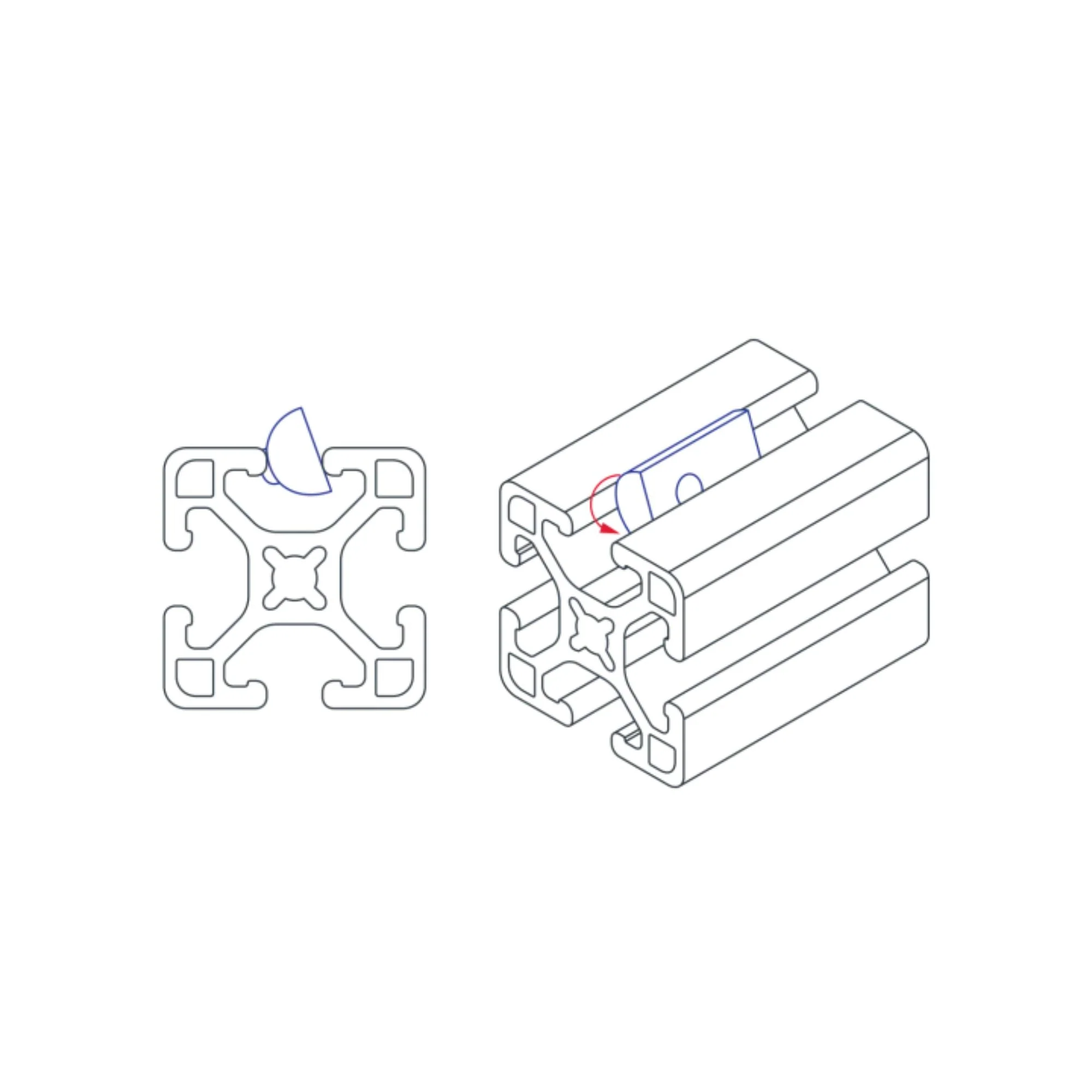80/20 | 15 Series M6 Drop In T-Nut w/Ball Spring | 3914 - Image 3