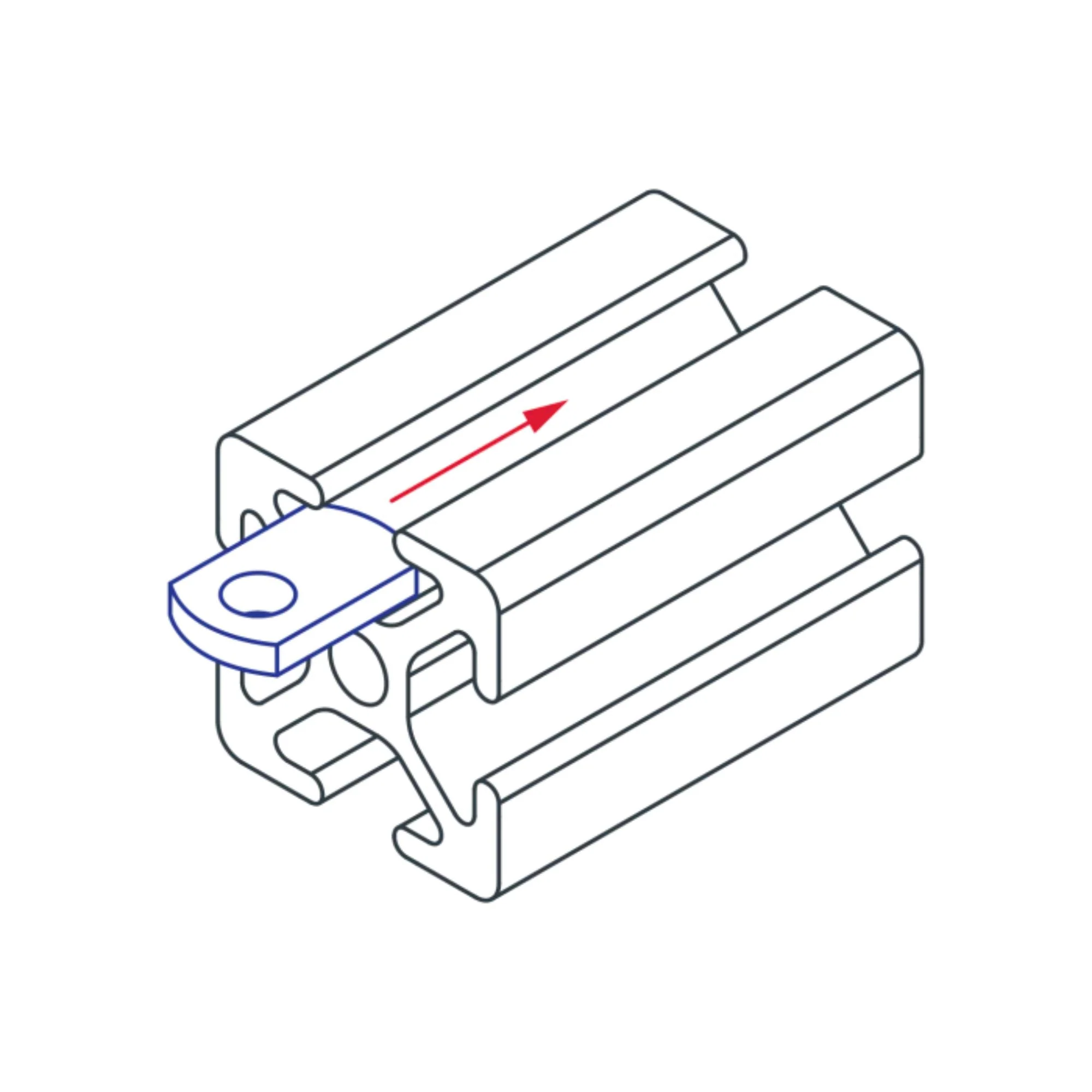 80/20 | 15 Series M8 Slide-in Economy T-Nut - Offset Thread | 3838 - Image 3