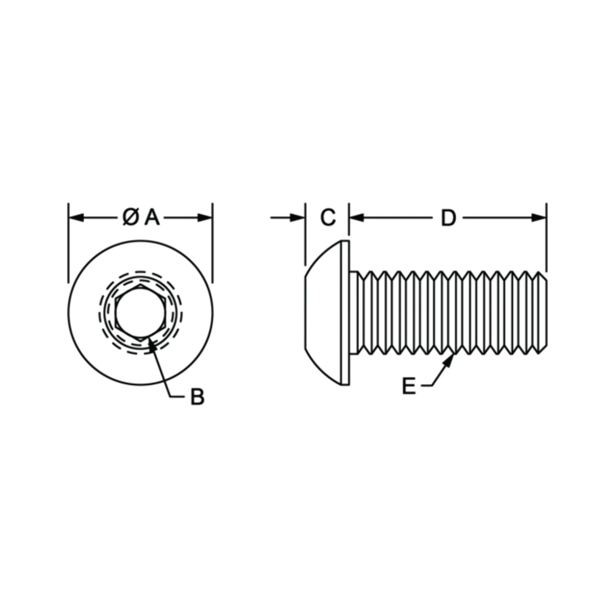80/20 | 25 & 40 Series M8 x 20.00 mm Button Head Socket Cap Screw (BHSCS) | 19-8320 - Image 2
