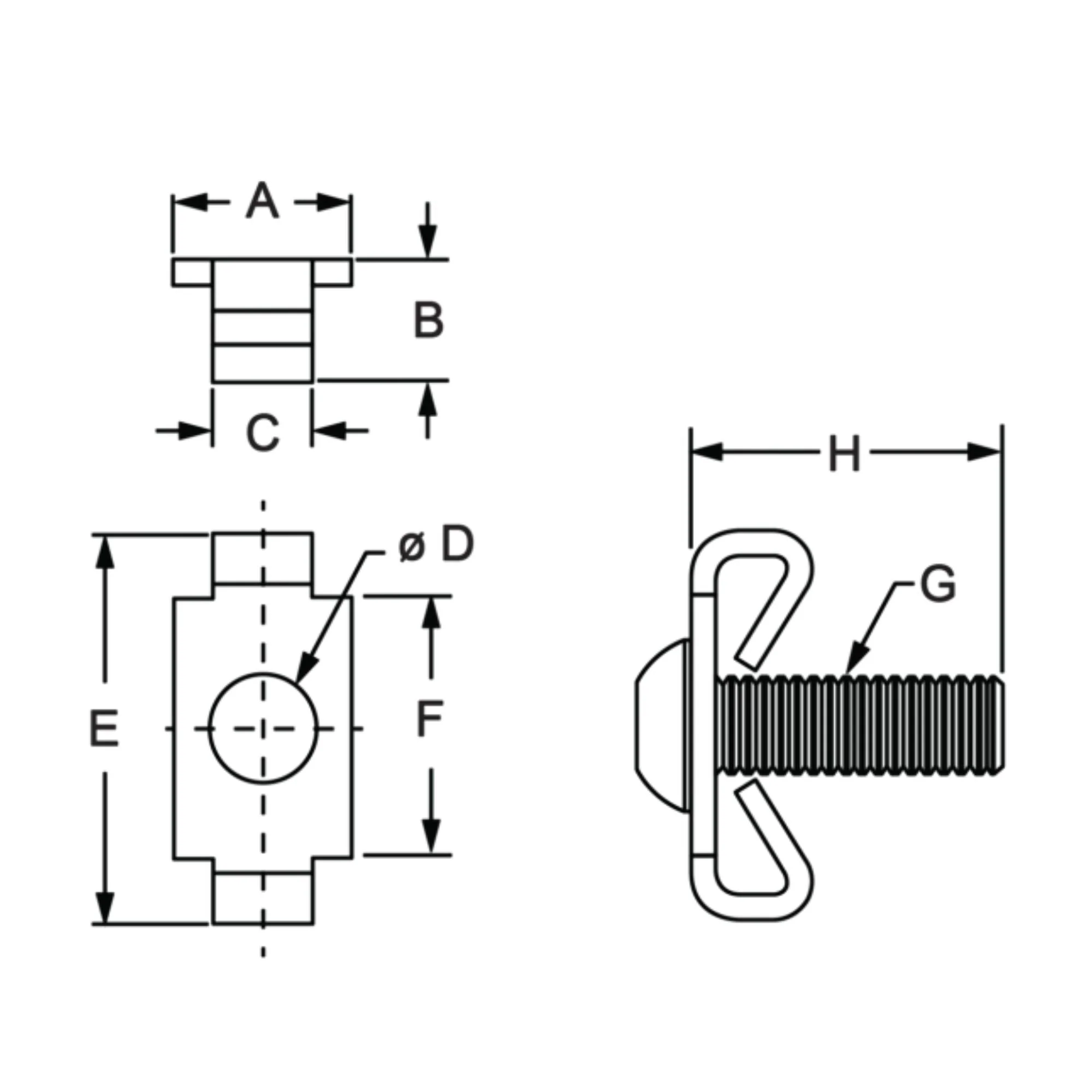 80/20 | 40 Series Standard End Fastener, M8 | 40-3891 - Image 2