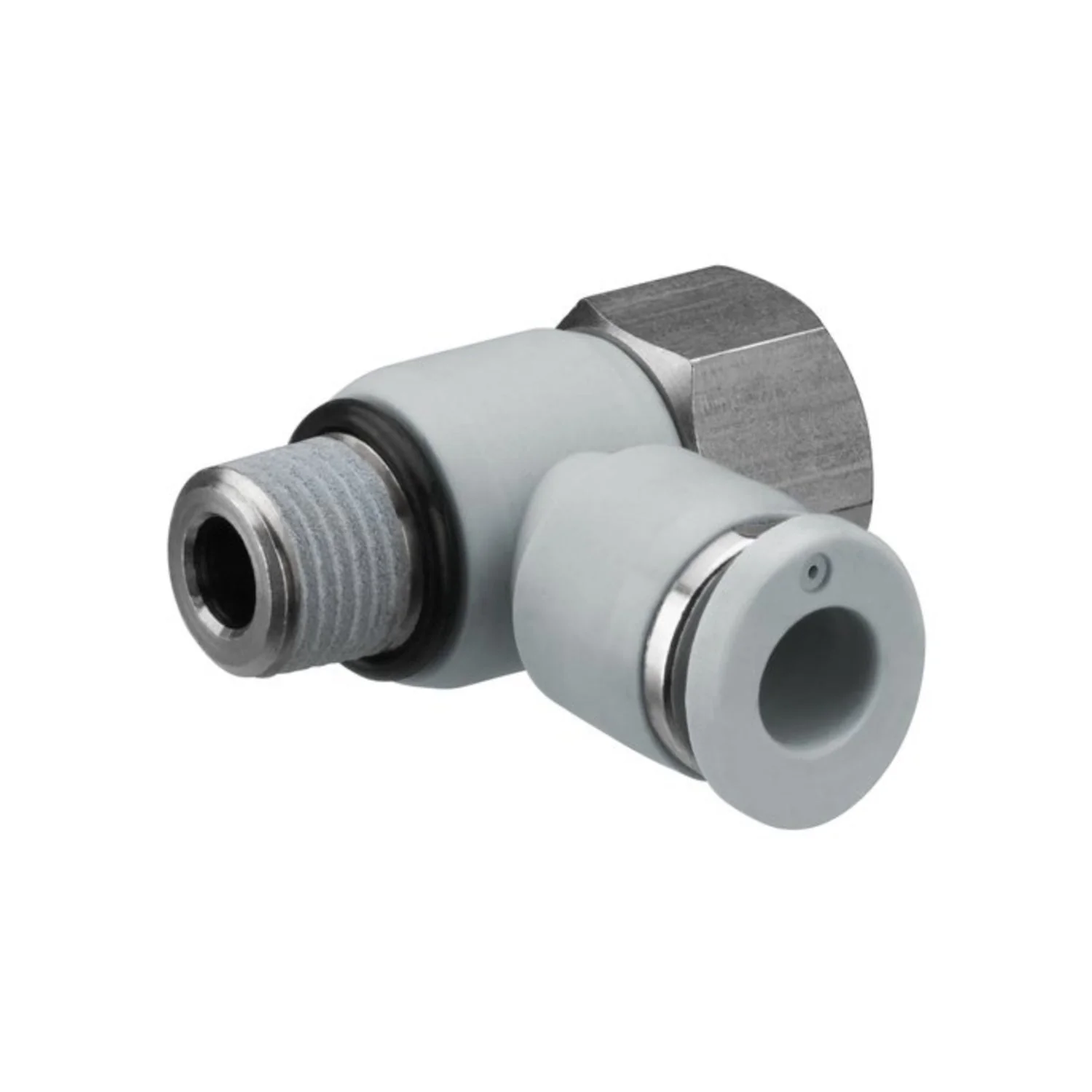 Aventics | Right Angle Banjo Push In 1/4 in NPT 1/8 in thread | R432000248