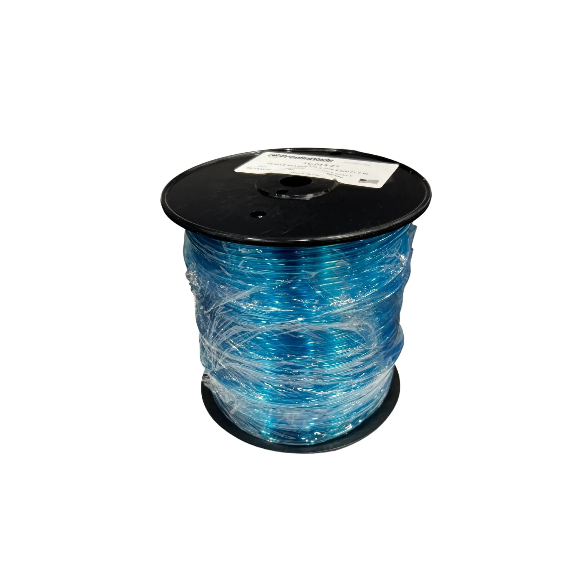 Freelin Wade | .125 in OD x .066 in ID Polyurethane Tubing, Transparent Blue, 500' Reel | 1C-013-27