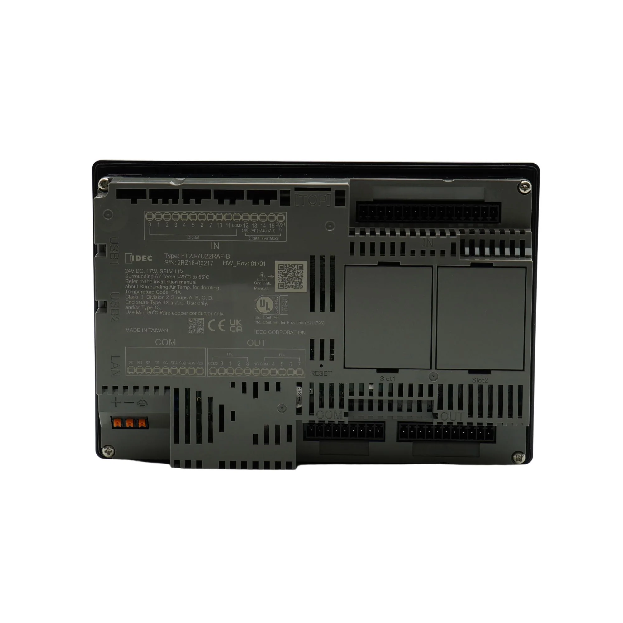 IDEC| 7 in PLC+HMI 22IO Relay | FT2J-7U22RAF-B - Image 2