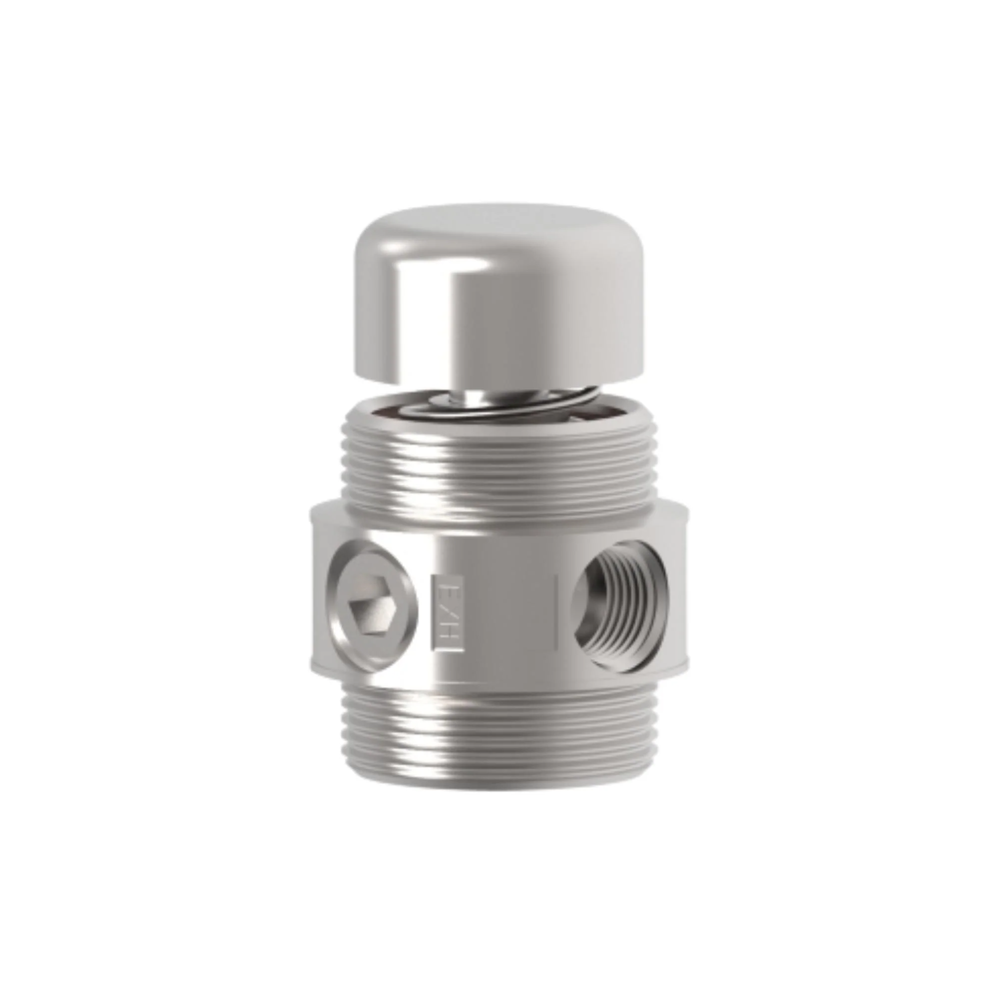 Humphrey | Diaphragm Poppet Manual Valve, N/O, 1/8, Push Button | 125P-2-11-20-40