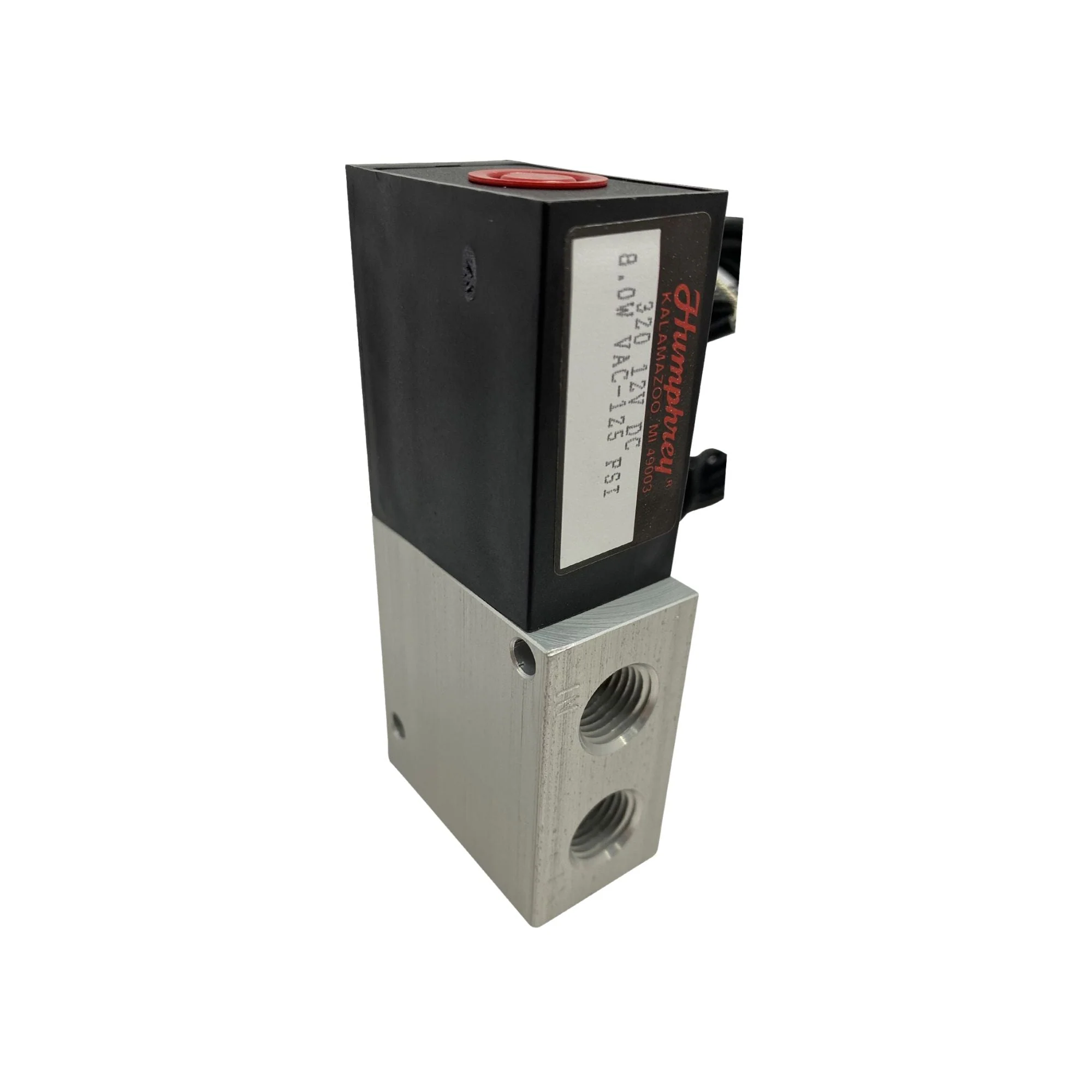 Humphrey | Inline 3/2 Single Solenoid, 1/4 in NPTF, 12VDC | 320-12DC