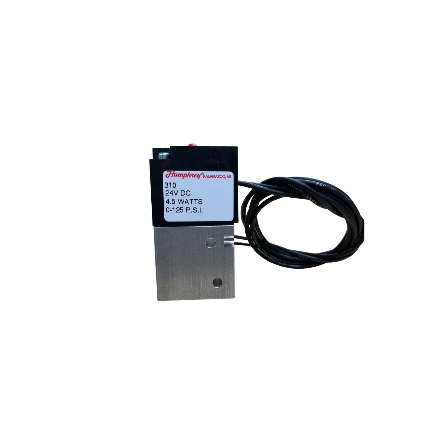 Humphrey | Inline 3/2 Single Solenoid, 1/8 in NPTF, 24VDC | 310-24DC