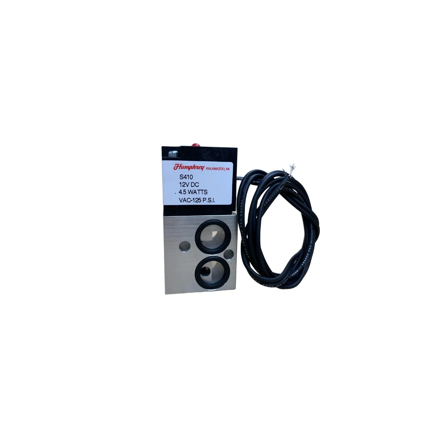 Humphrey | Stacking 4/2 Single Solenoid, 1/8 in NPTF, 12VDC | S410-12DC