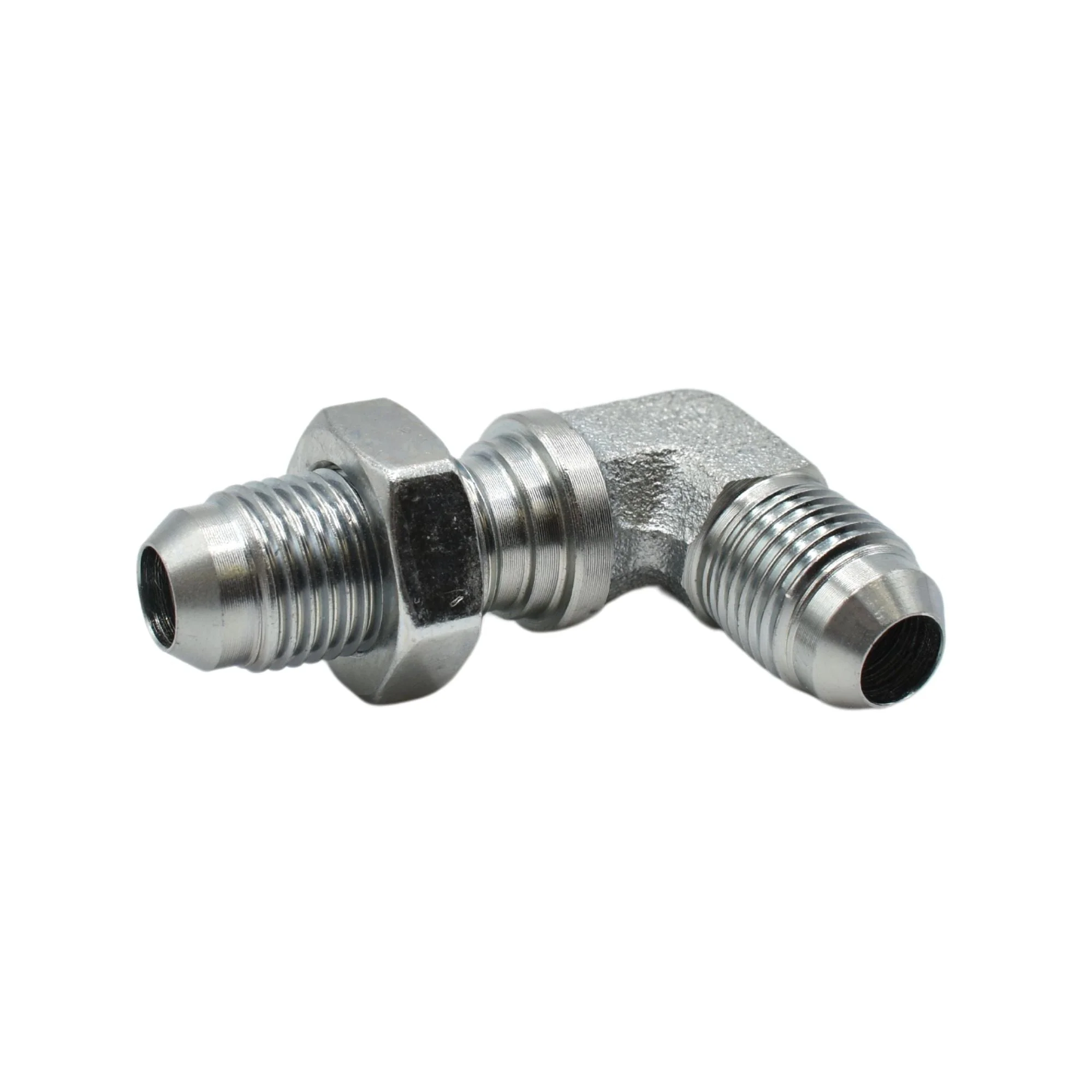 Hydraulic | 06MJ-06MJ Bulkhead 90deg Elb FG Adapter | 2701-LN-06-06-FG - Image 2