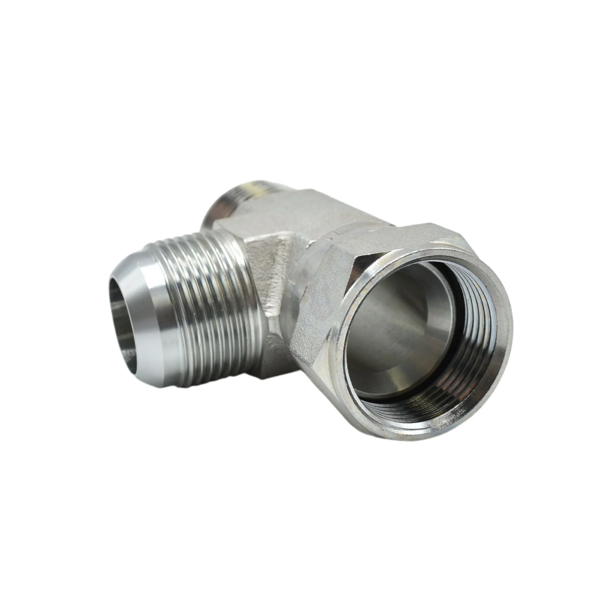 Hydraulic | 16MJ-16FJS-16MJ Tee Forg Adapter | 6602-16-16-16-FG - Image 2
