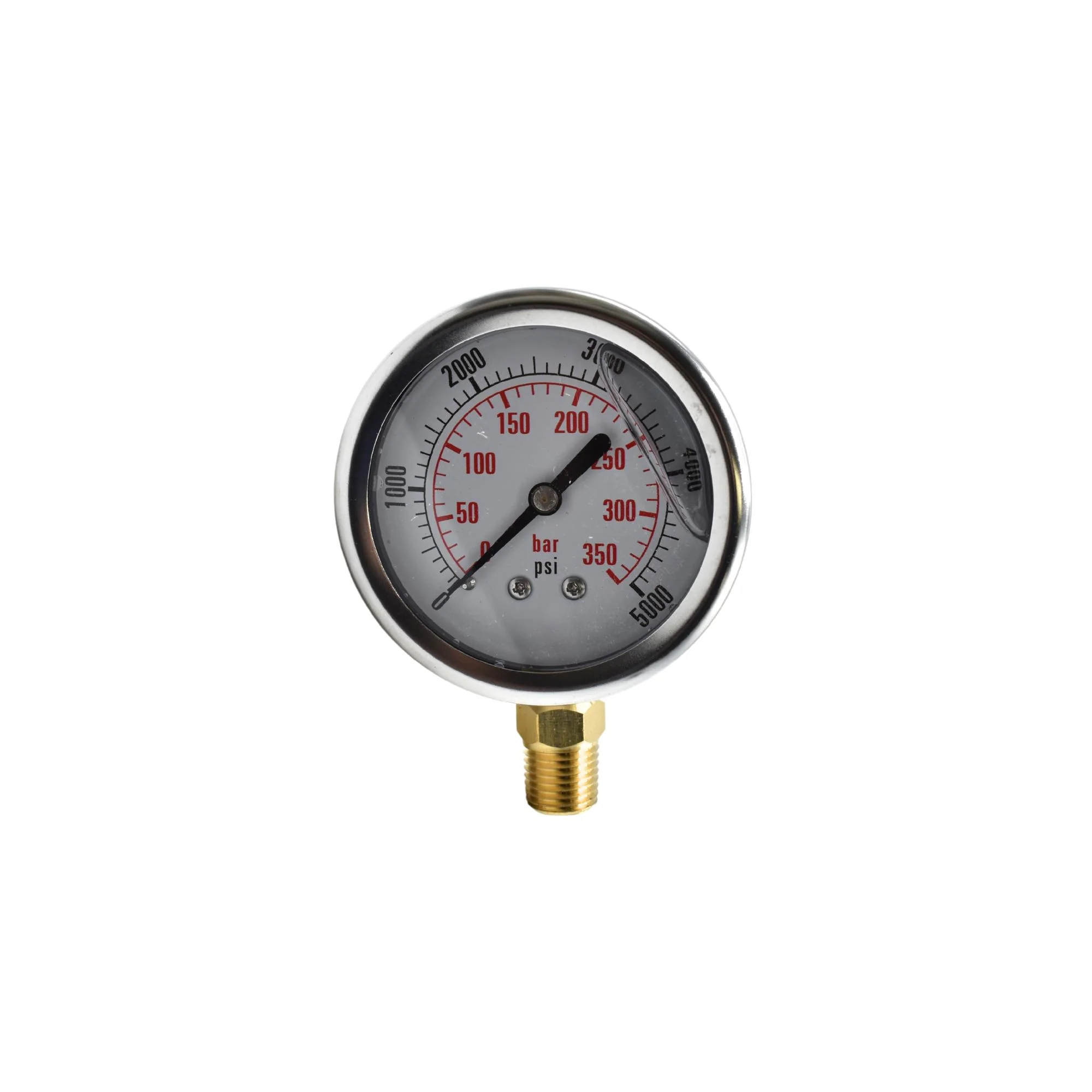 Hydraulic | CF Gauge, 2 1/2" 0-5000 NPT-Center Back w/ Panel Flange | CF1P-350E