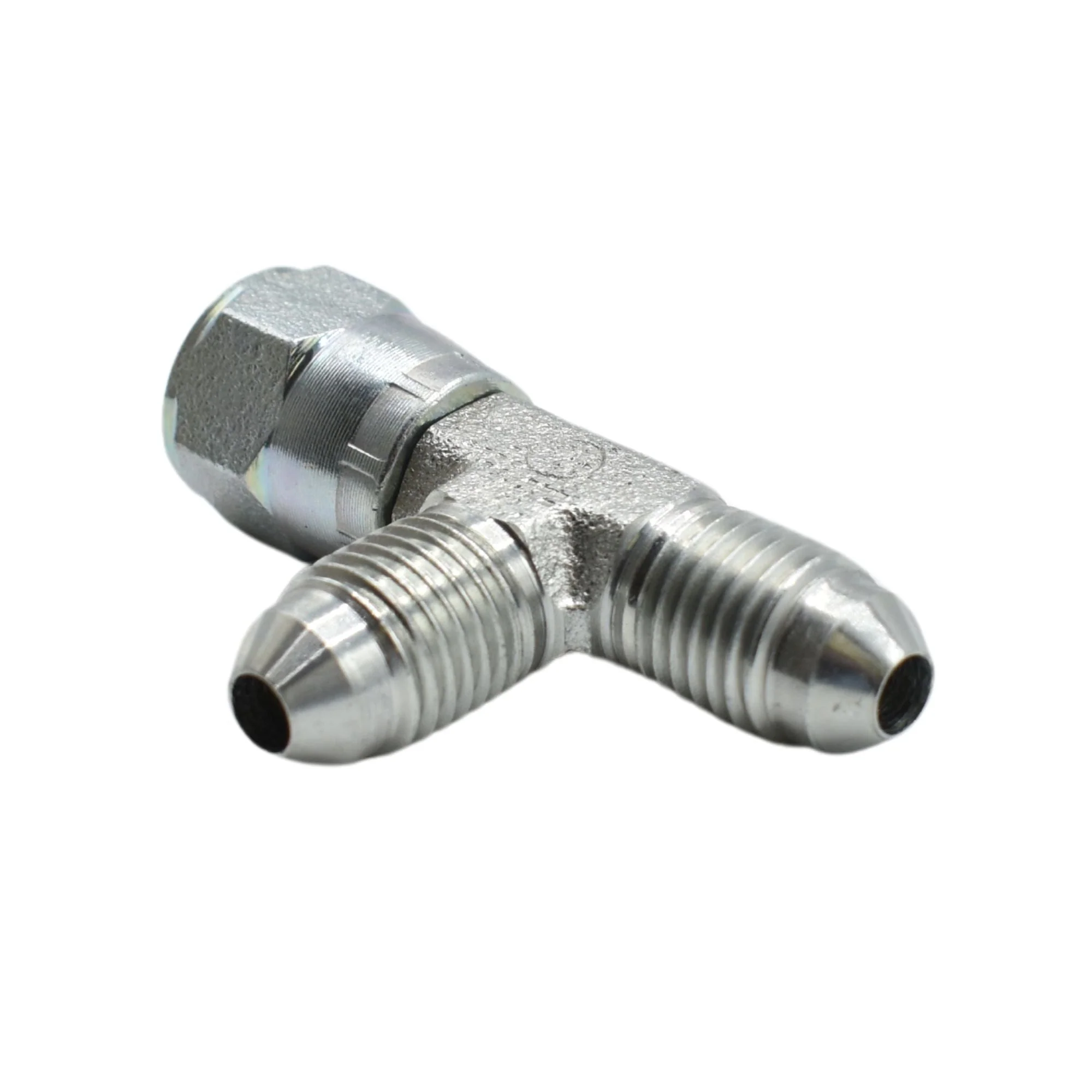 Hydraulics | 04MJ-04FJS-04MJ Tee Forg Adapter | 6602-04-04-04-FG