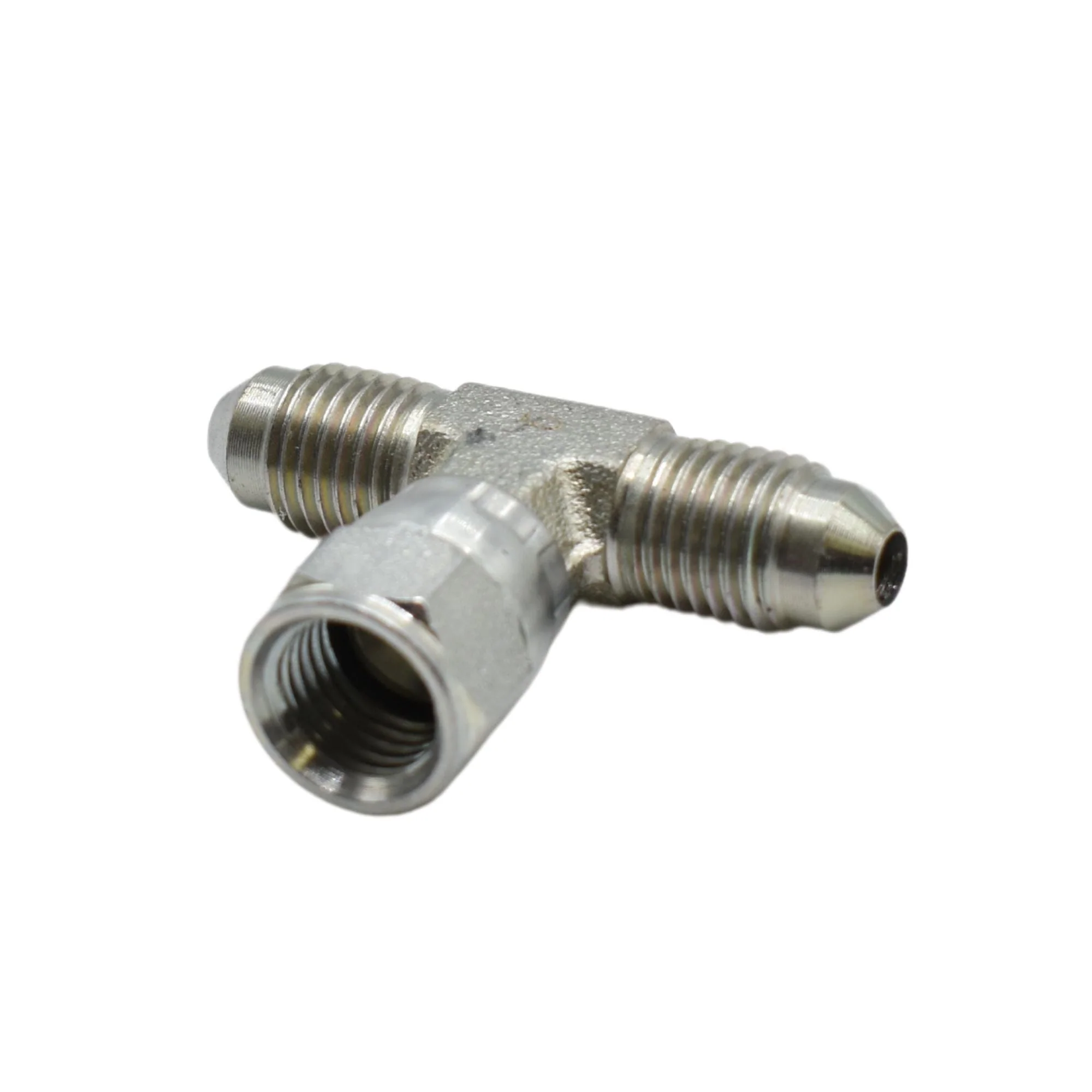 Hydraulics | 04MJ-04MJ-04FJS Tee Forg Adapter | 6600-04-04-04-FG