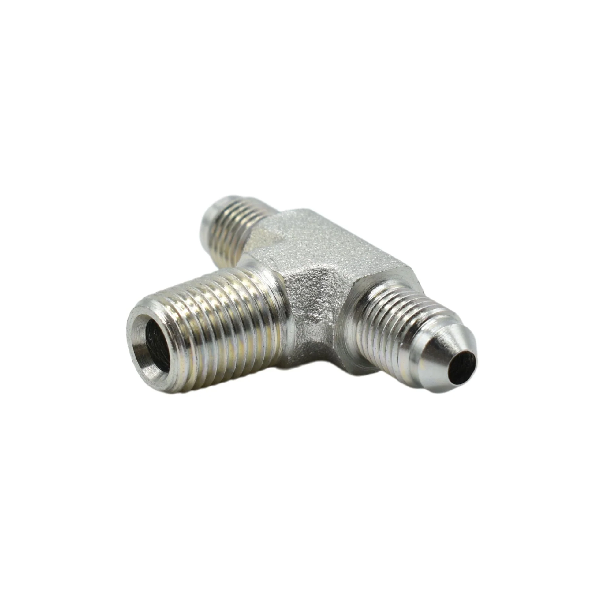 Hydraulics | 04MJ-04MJ-04MP Tee Forg Adapter | 2601-04-04-04-FG