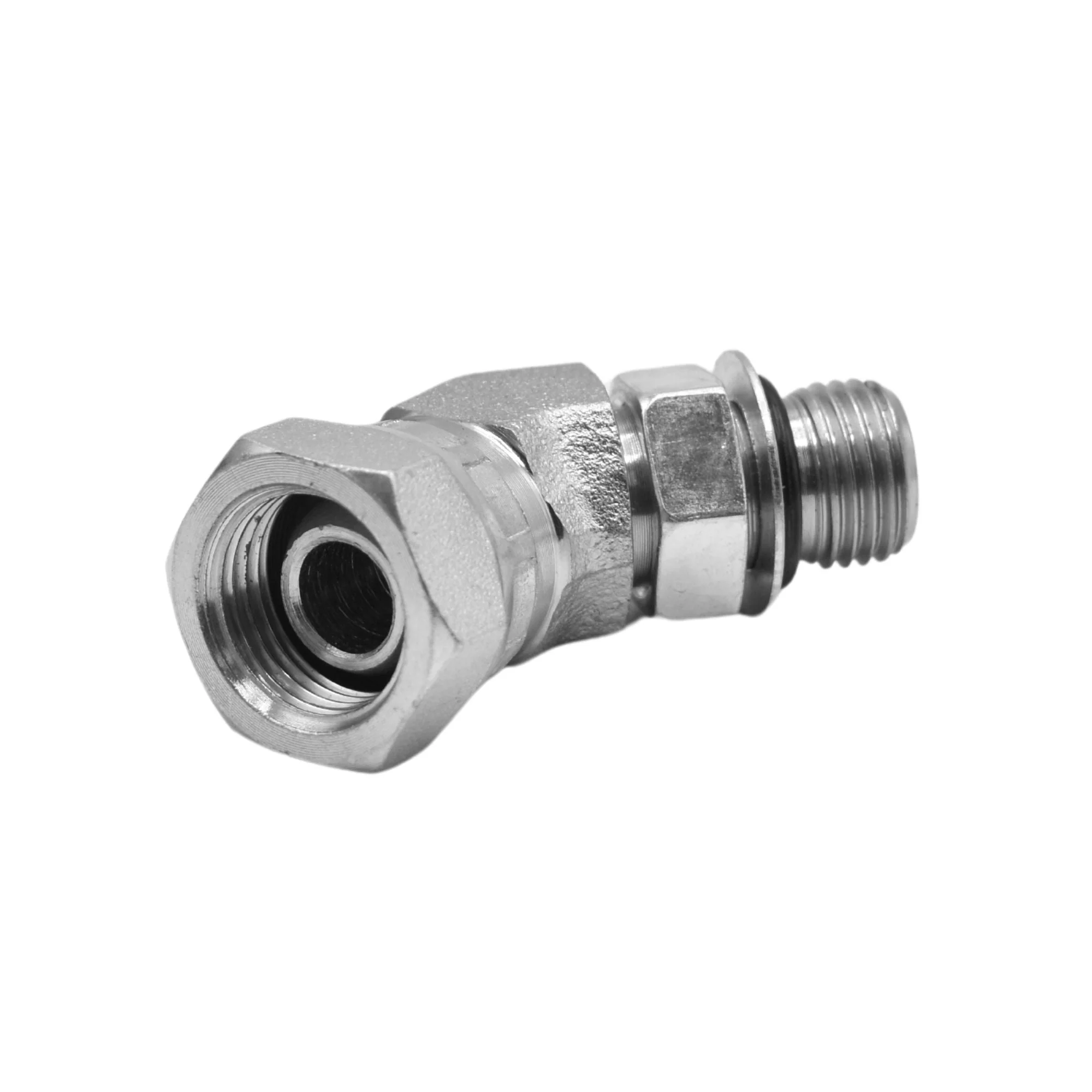 Hydraulics | 06MAORB-06FPS 45deg Elb Forg Adapter | 6902-06-06-NWO-FG