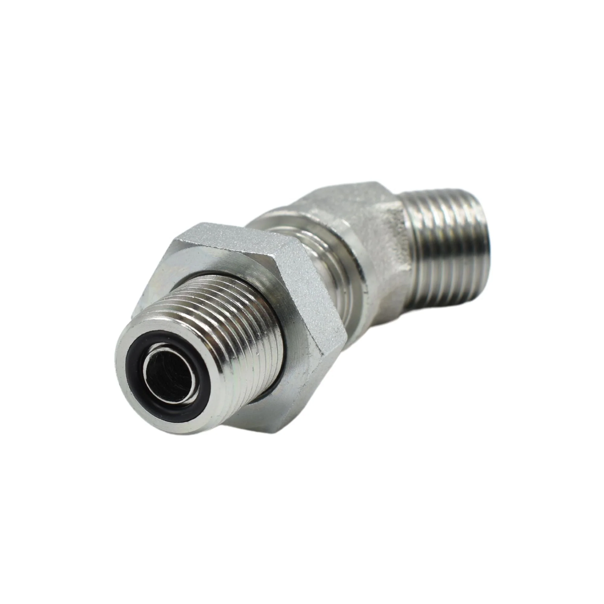 Hydraulics |06MFS-06MFS Bulkhead 45deg Elb Forg w/Locknut Adapter | FS2702-LN-06-06-FG - Image 2