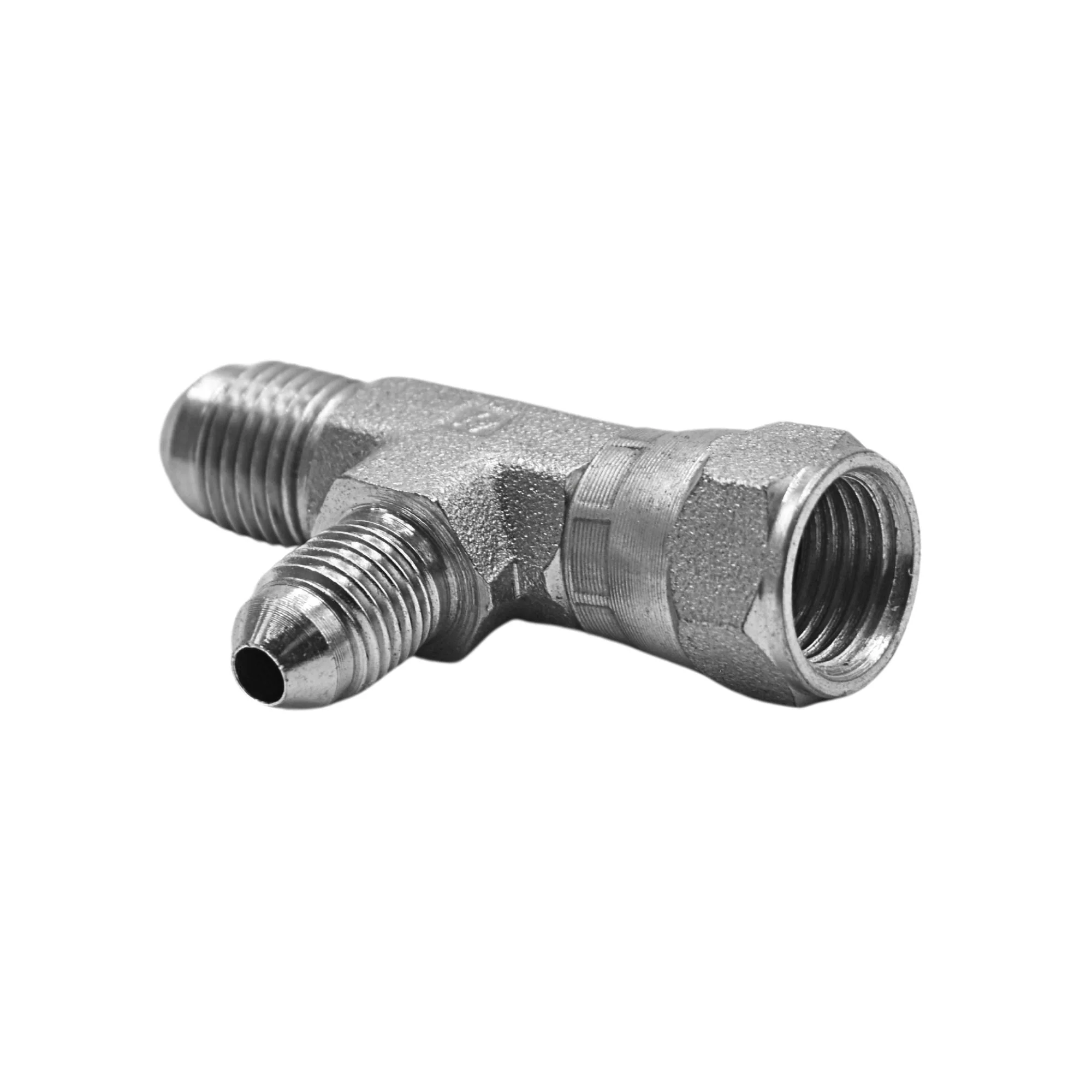 Hydraulics | 06MJ-06FJS-04MJ Tee Forg Adapter | 6602-06-06-04-FG