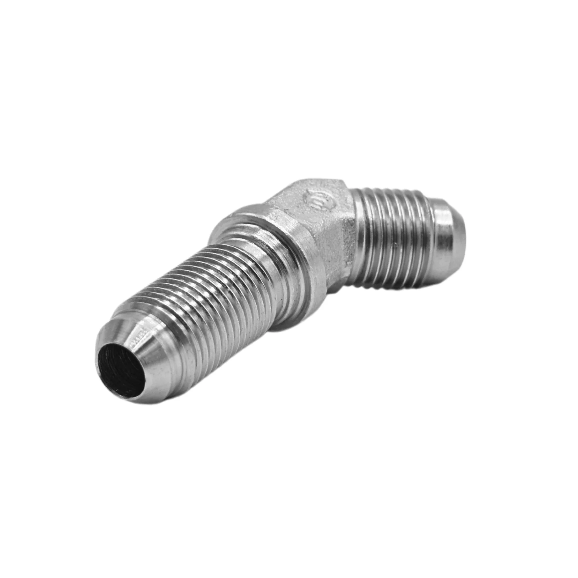 Hydraulics |06MJ-06MJ Bulkhead 45deg Elb Forg Adapter | 2702-06-06-FG