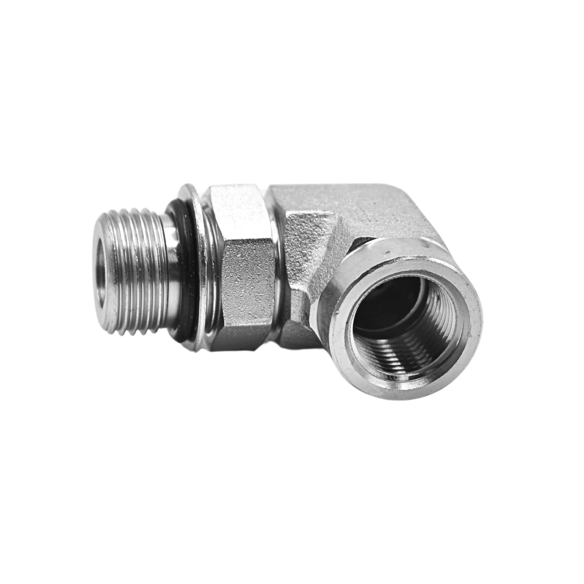 Hydraulics | 08MAORB-06FP 90deg Elb Forg Adapter | 6805-08-06-NWO-FG