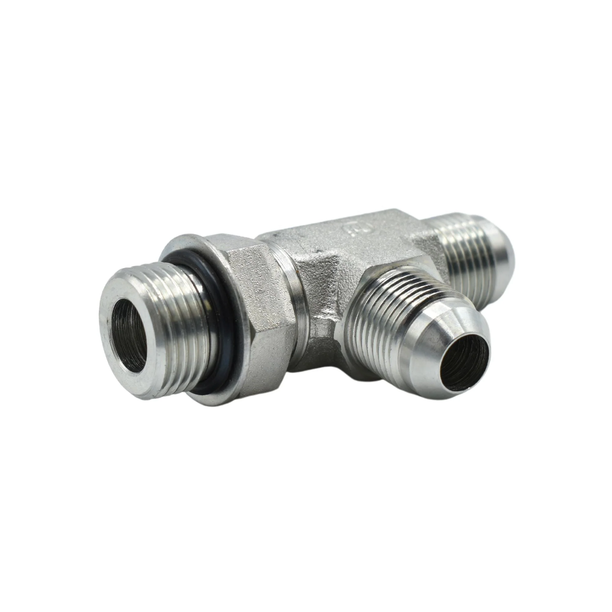 Hydraulics | 08MJ-10MAORB-08MJ Run Tee Forg Adapter | 6804-08-10-08-NWO-FG