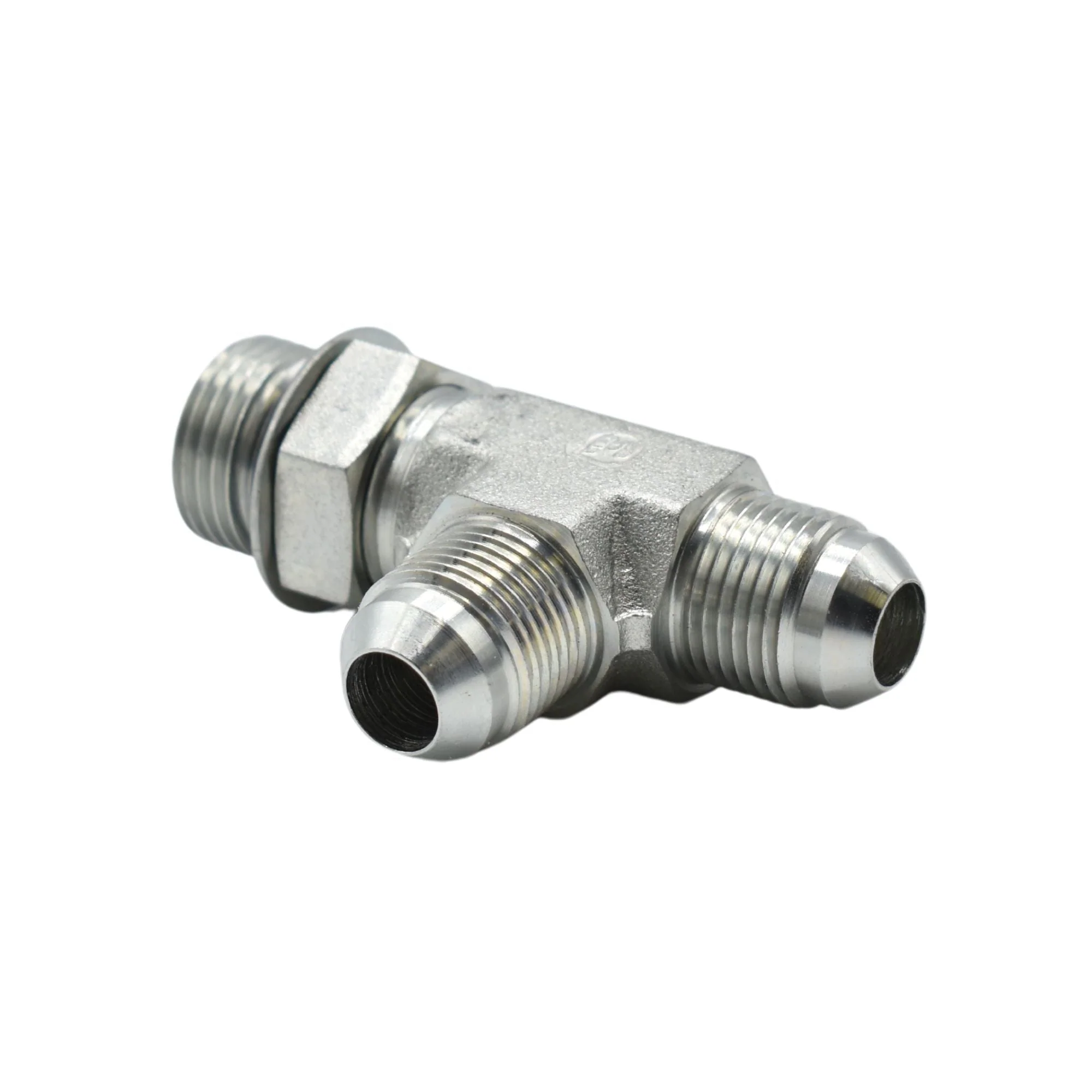 Hydraulics | 08MJ-10MAORB-08MJ Run Tee Forg Adapter | 6804-08-10-08-NWO-FG - Image 2