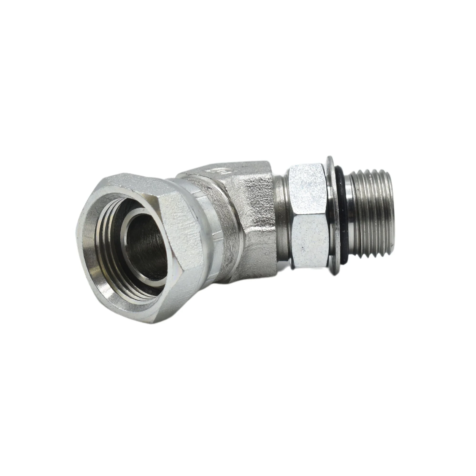 Hydraulics | 10MAORB-12FPS 45deg Elb Forg Adapter | 6902-10-12-NWO-FG - Image 2