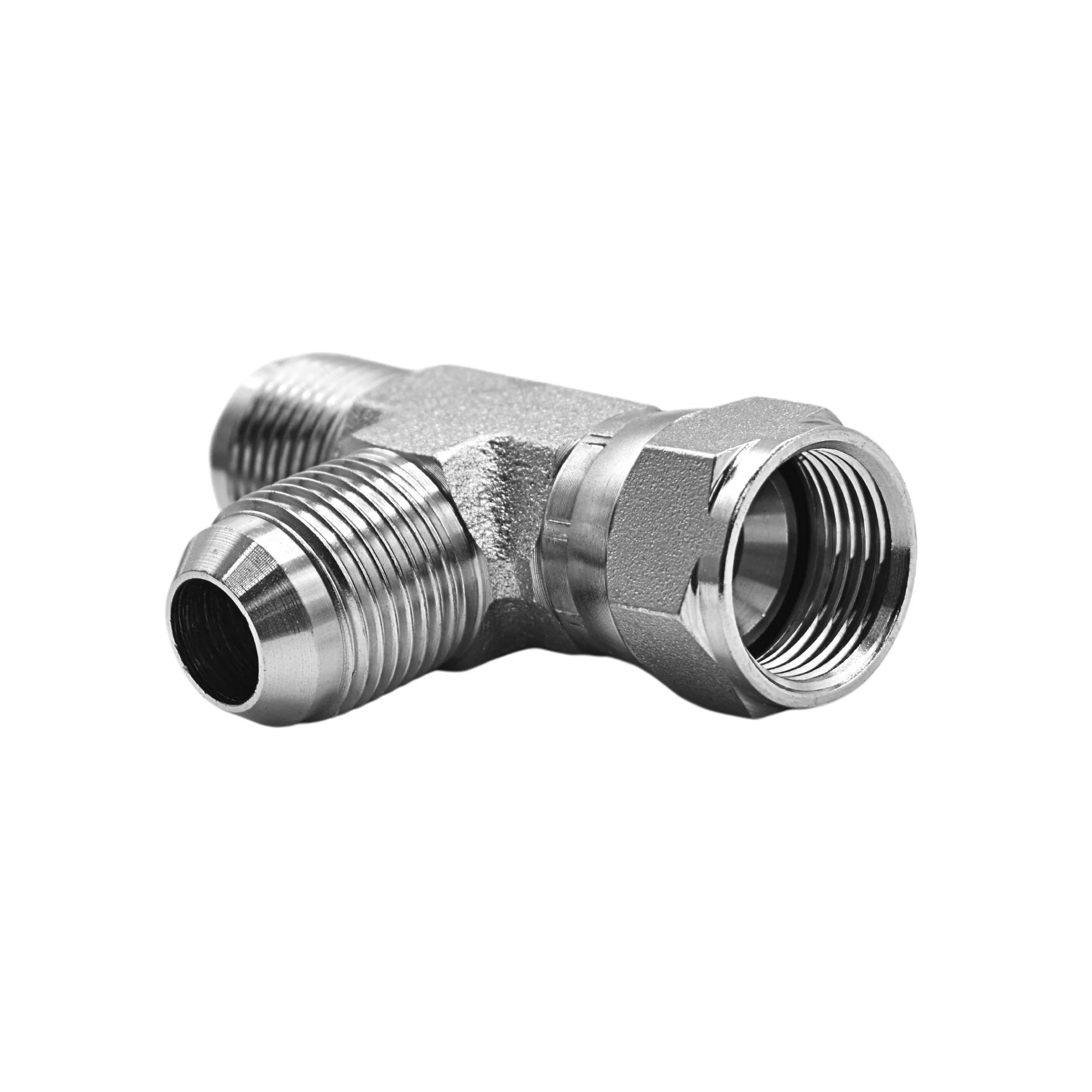 Hydraulics | 10MJ-10FJS-10MJ Tee Forg Adapter | 6602-10-10-10-FG - Image 2