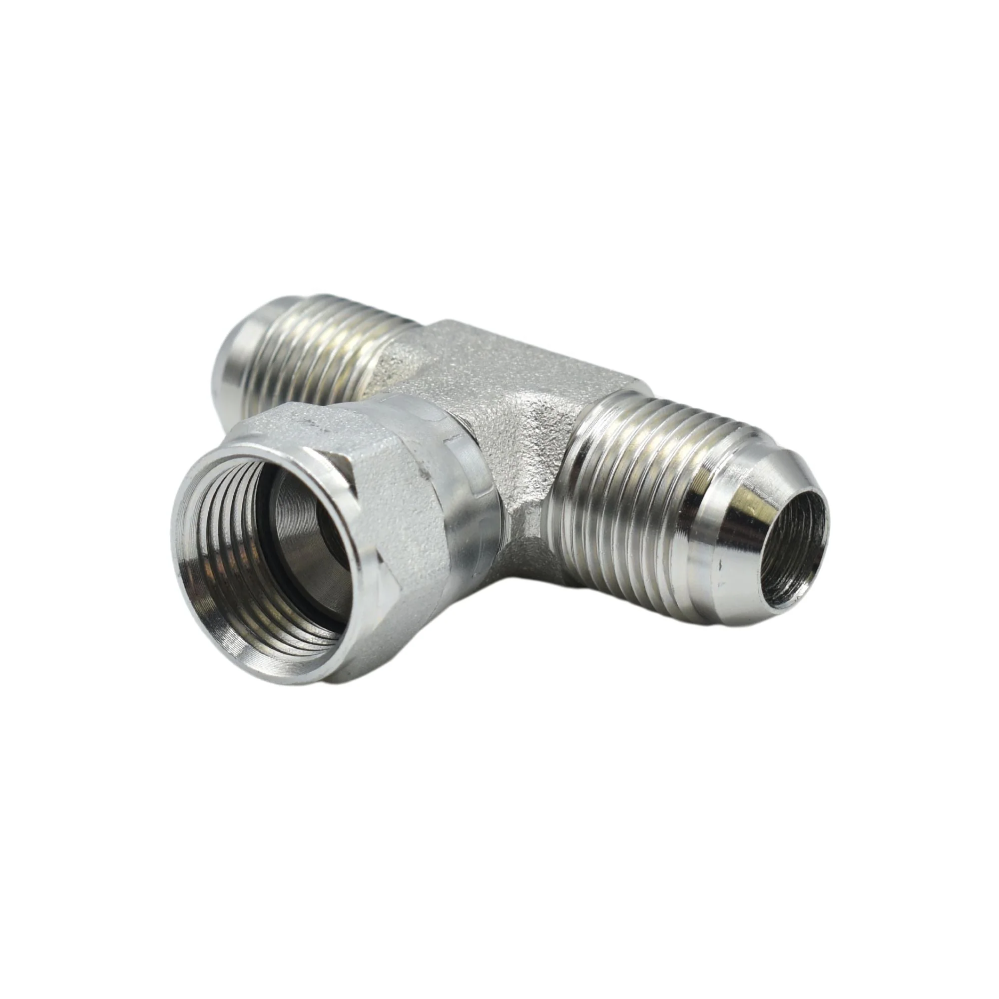 Hydraulics | 10MJ-10MJ-10FJS Tee Forg Adapter | 6600-10-10-10-FG