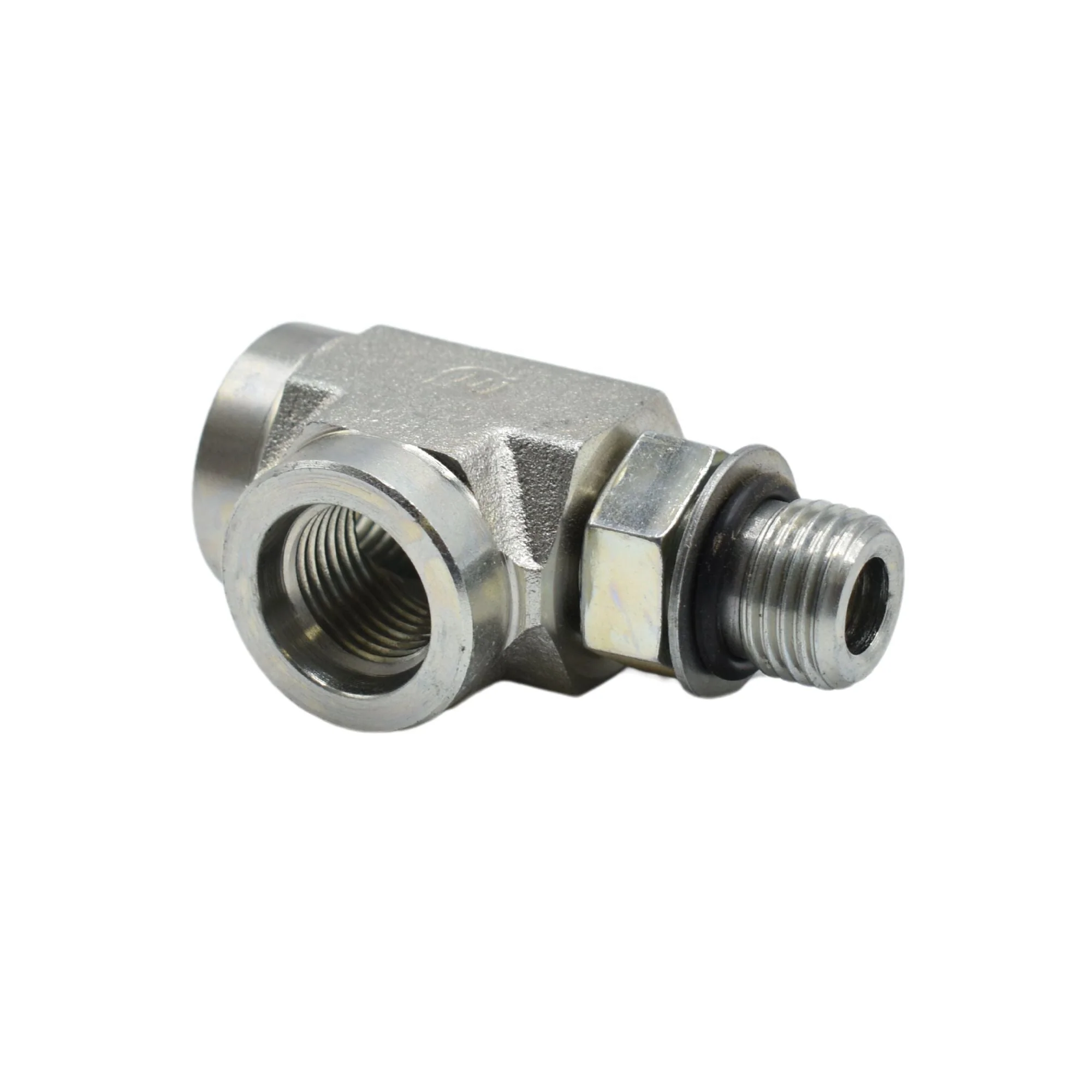 Hydraulics | 06MAORB-06FORB-06FORB Tee Forg Adapter | 6835-06-06-06-NWO-FG