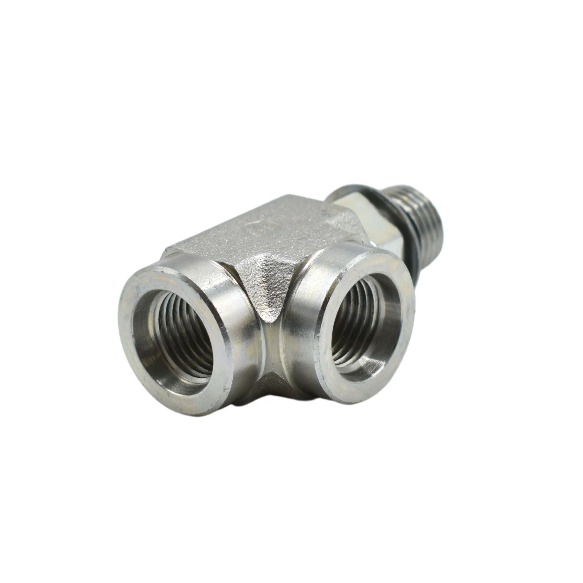 Hydraulics | 06MAORB-06FORB-06FORB Tee Forg Adapter | 6835-06-06-06-NWO-FG - Image 2