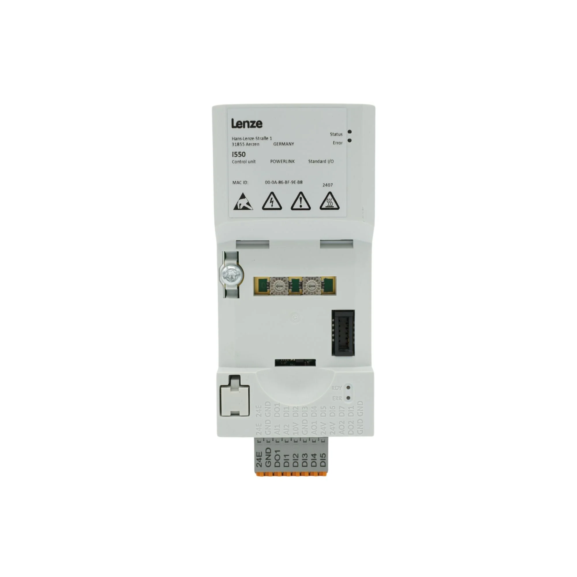 Lenze | i550 Control Unit, Powerlink, EPM memory IP20 | I5CA5N02000VA1000S