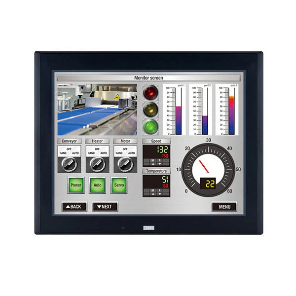IDEC | 15 in TFT Touchscreen Black Bezel 65K, Super Bright 650 cd/m2 | HG5G-VFXT22MF-B