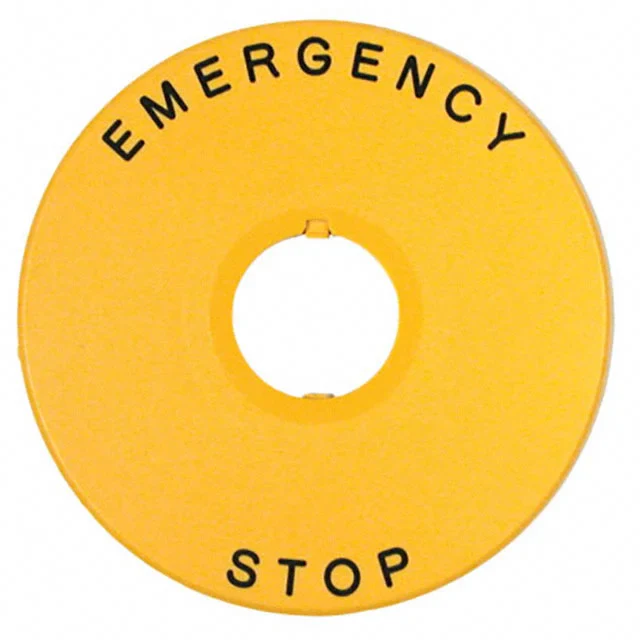 IDEC | 22mm Emergency Stop Nameplate - Yellow | HWAV-27-Y