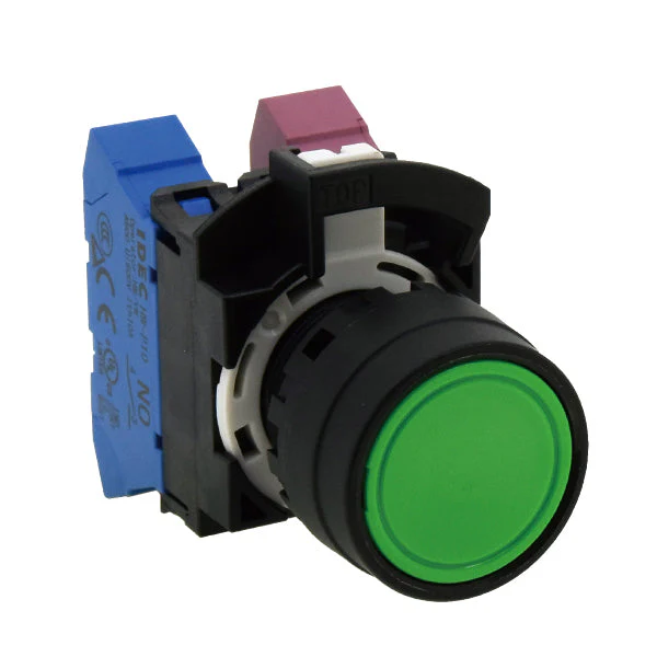 IDEC | 22mm Mom Push Button Green | HW1B-M1P11G