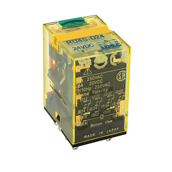 IDEC | 4DPT with light, no lever DC24V coil | RU4S-C-D24