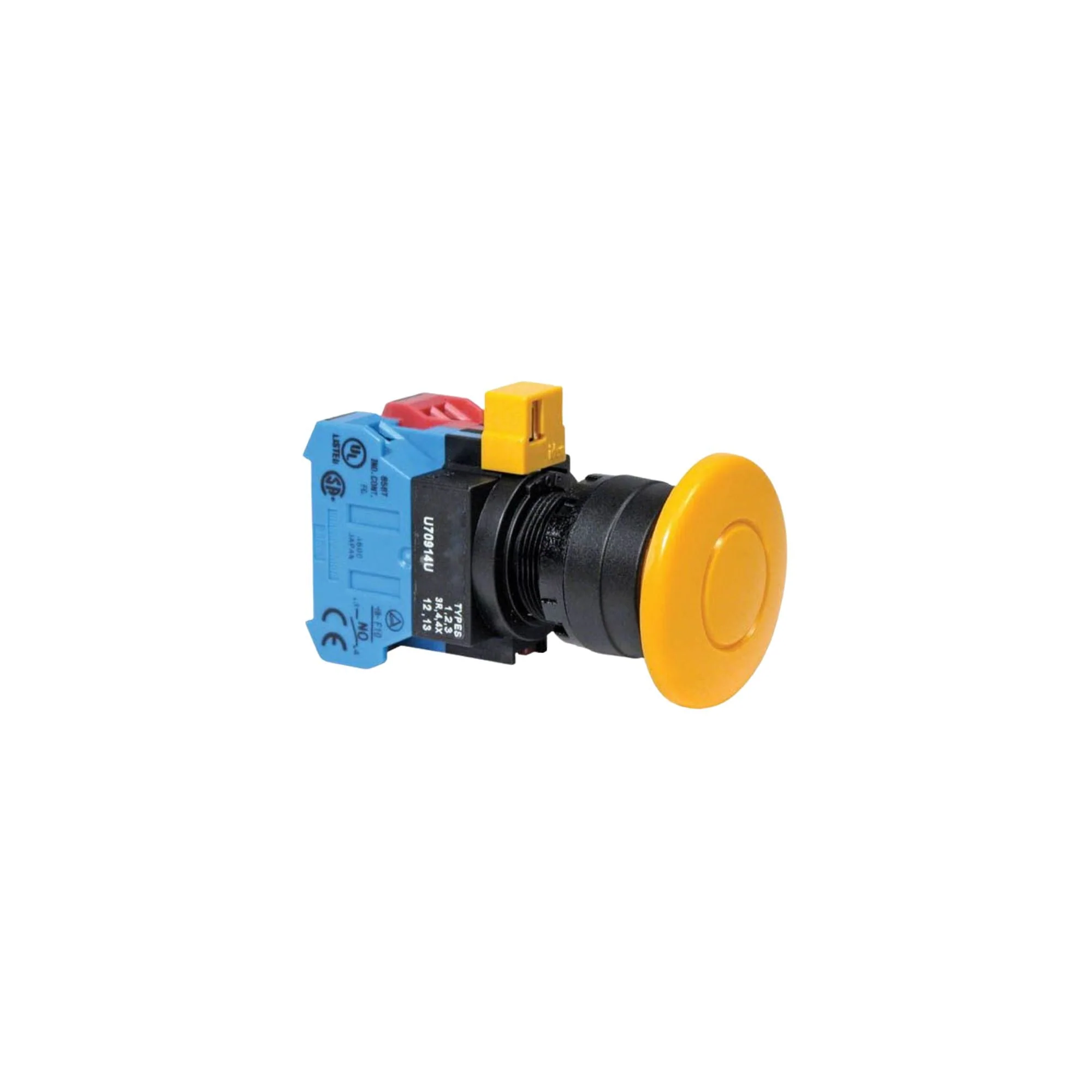 IDEC | 22mm Pushbutton - Yellow | HW1B-V4F01-Y