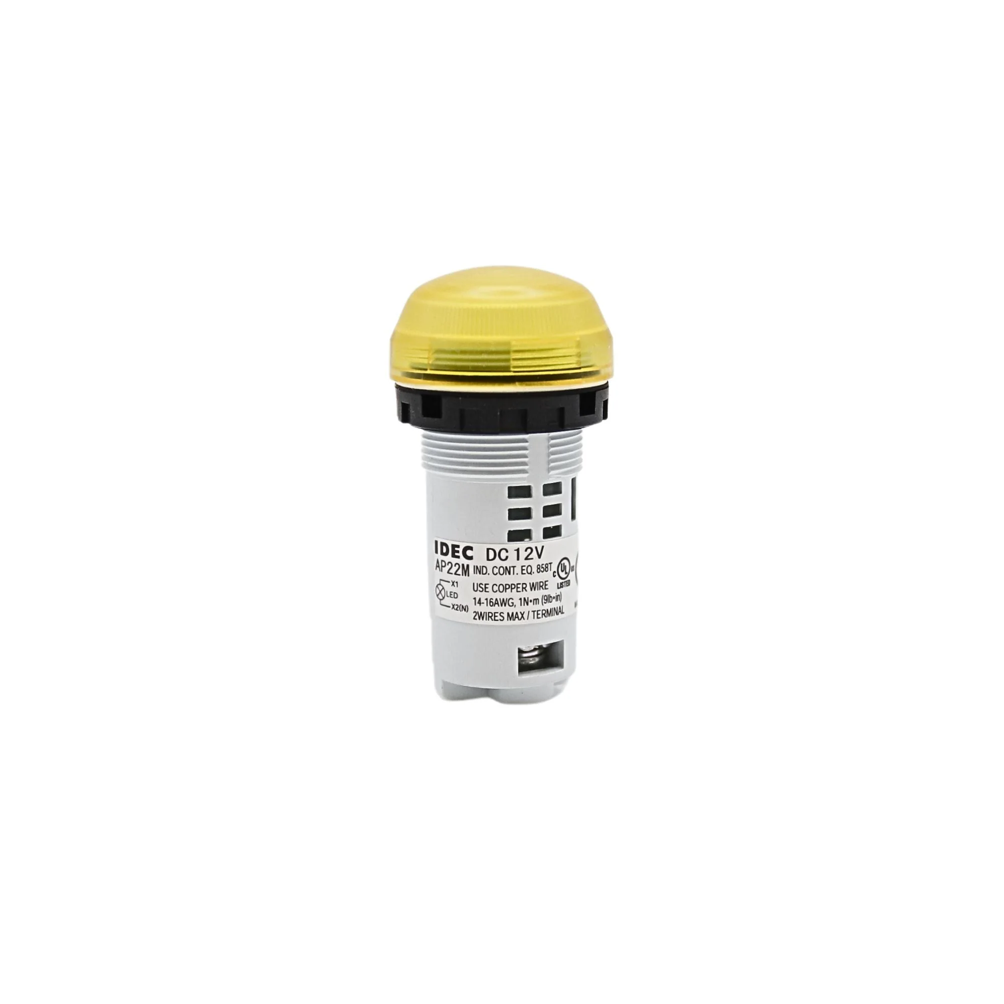 IDEC | Pilot Light 22mm 12V Yellow | AP22M-2Q3Y - Image 2