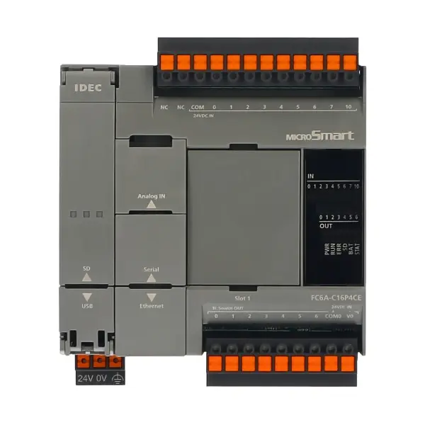 IDEC | PLC 16IO Relay Type 24VDC Push-In Terminals | FC6A-C16P4CE